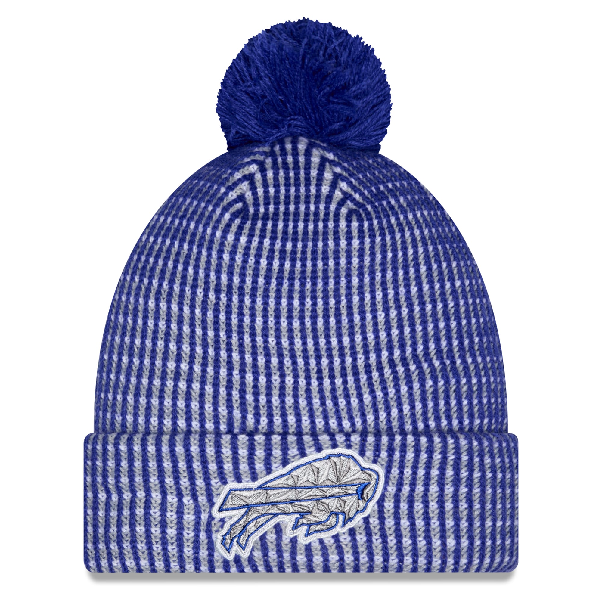 Bonnet à revers avec pompon, collection New Era Royal Buffalo Bills 2026 Rivalries pour homme