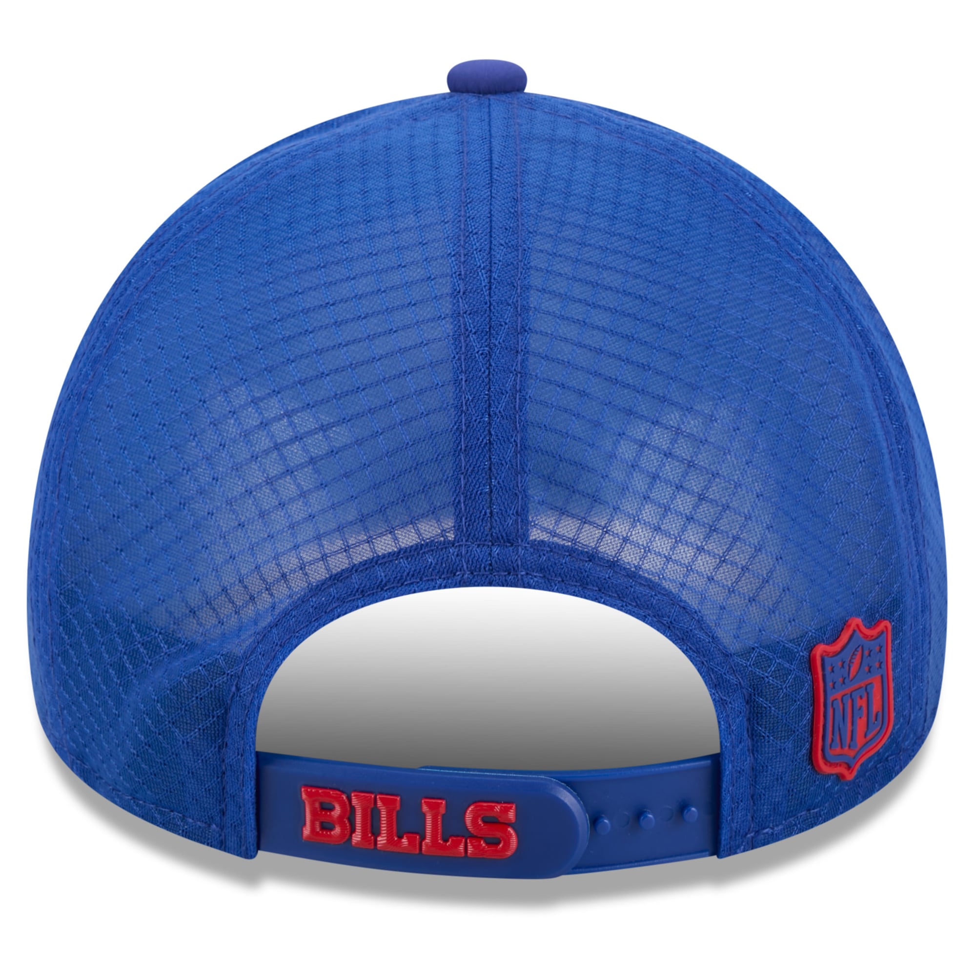 Men's New Era Royal Buffalo Bills 2026 Sideline Apex 9FORTY Adjustable Trucker Hat