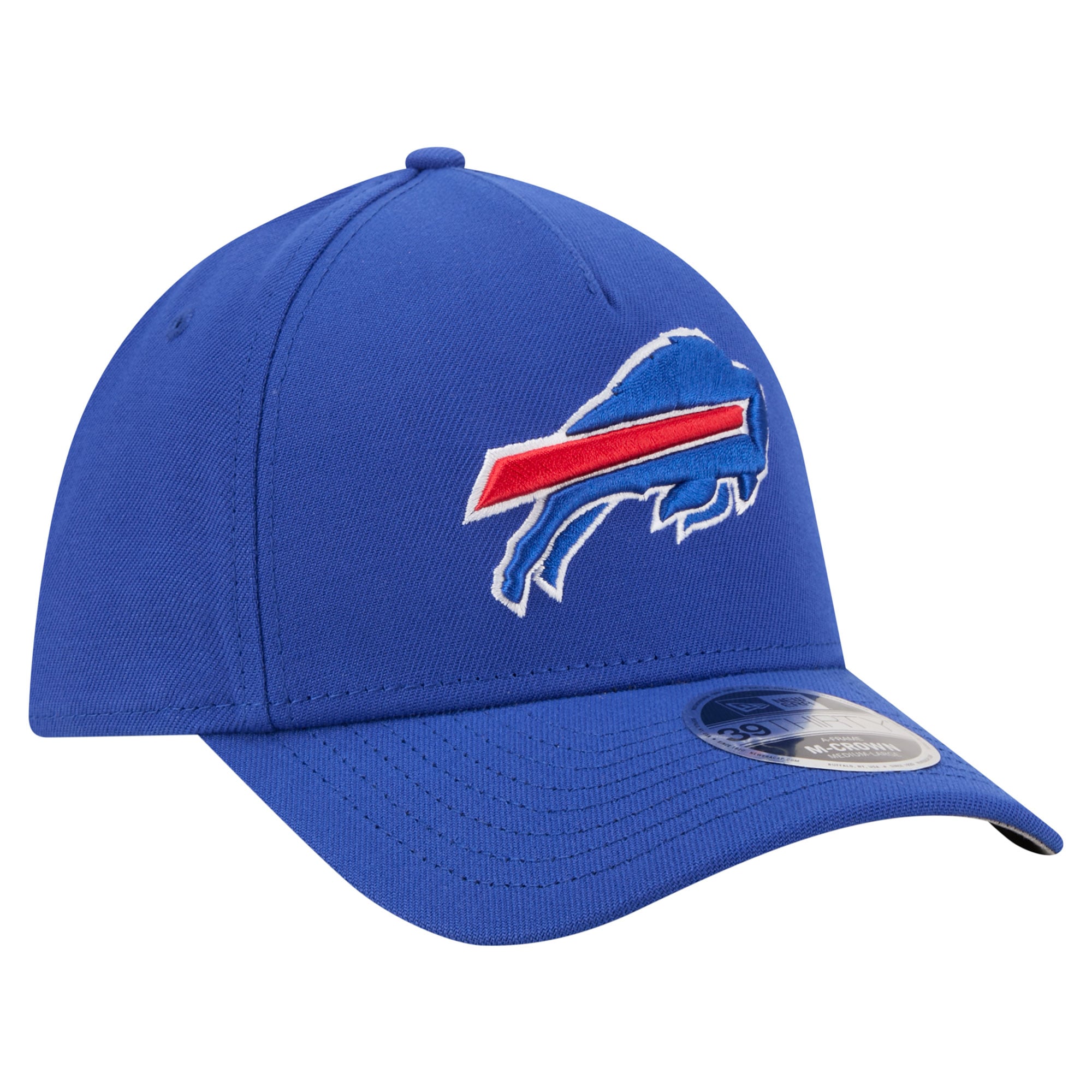 Men's New Era Royal Buffalo Bills 39THIRTY M-Crown A-Frame Stretch Hat