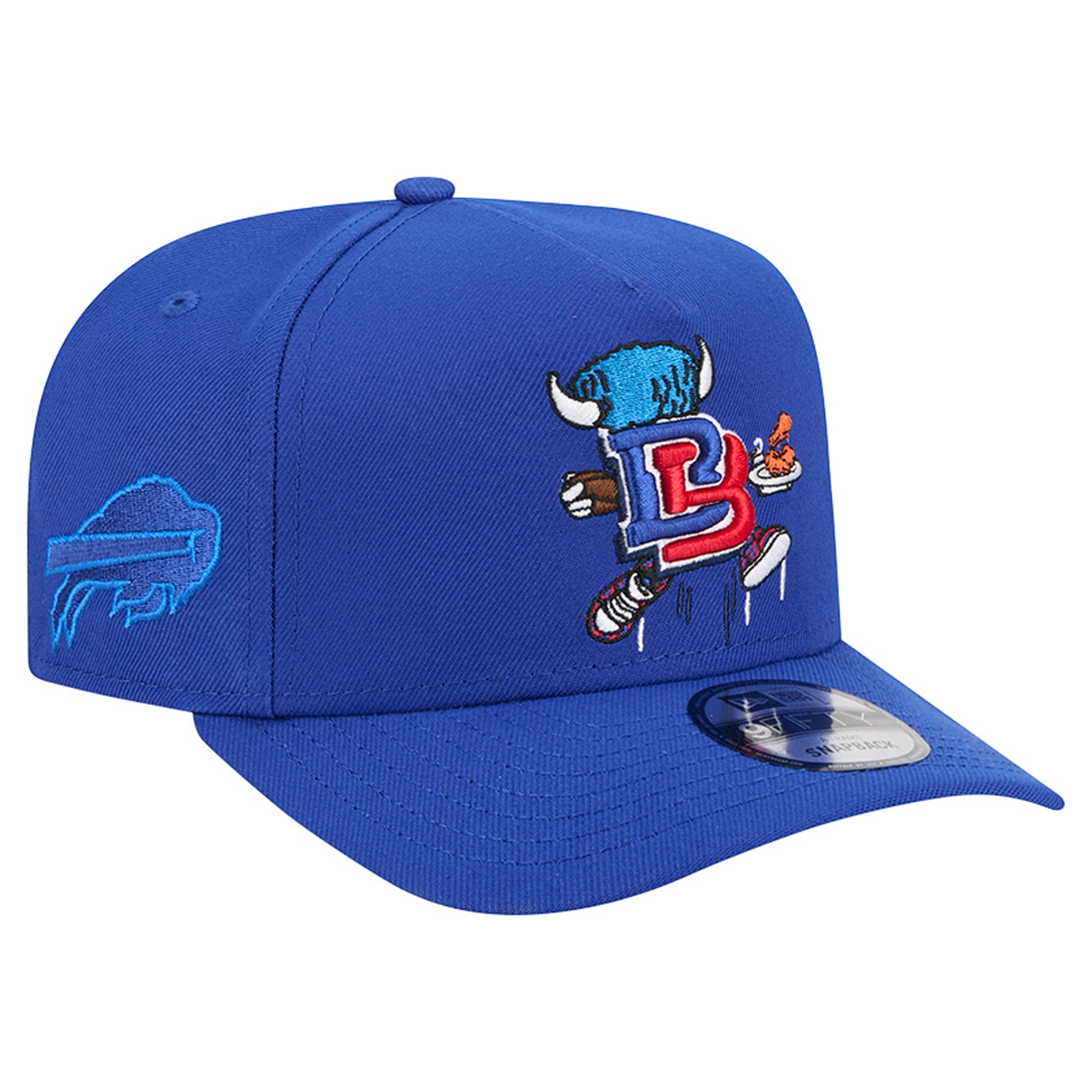 Casquette snapback New Era Royal Buffalo Bills Cartoon A-Frame 9FIFTY pour homme