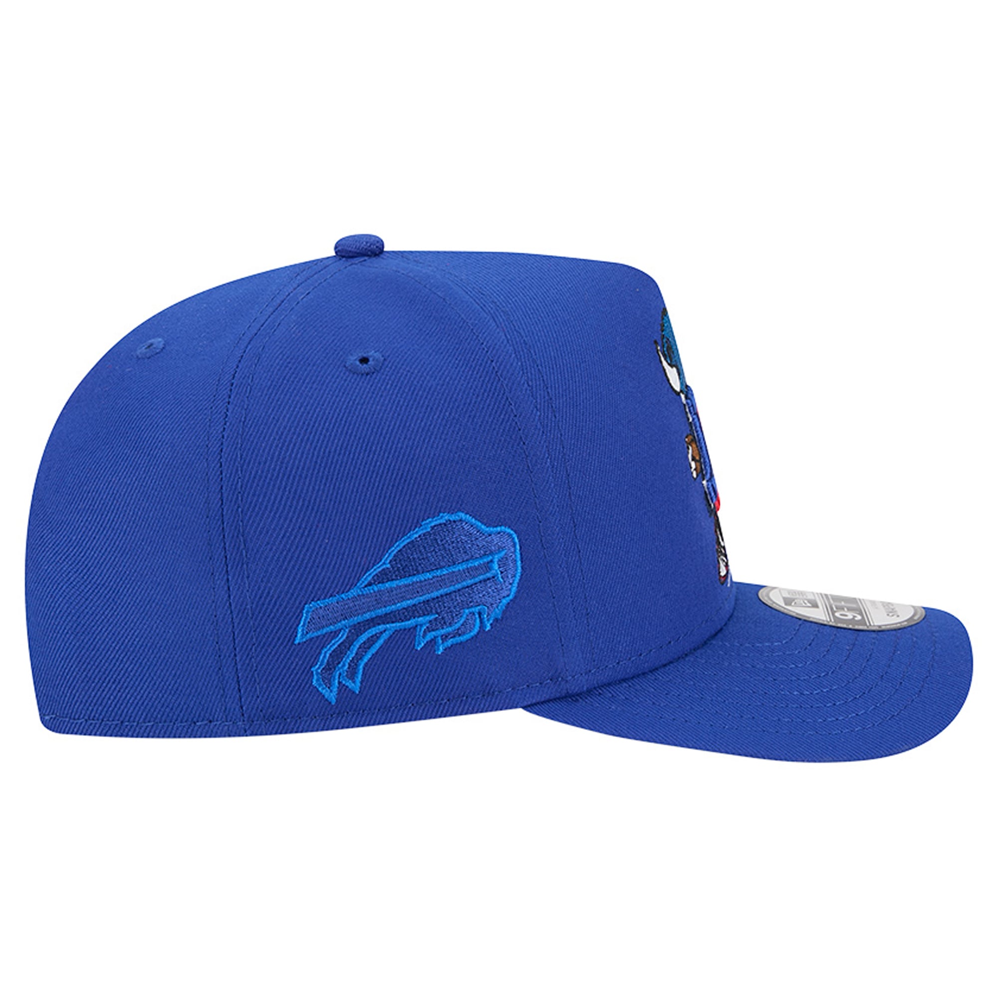 Casquette snapback New Era Royal Buffalo Bills Cartoon A-Frame 9FIFTY pour homme