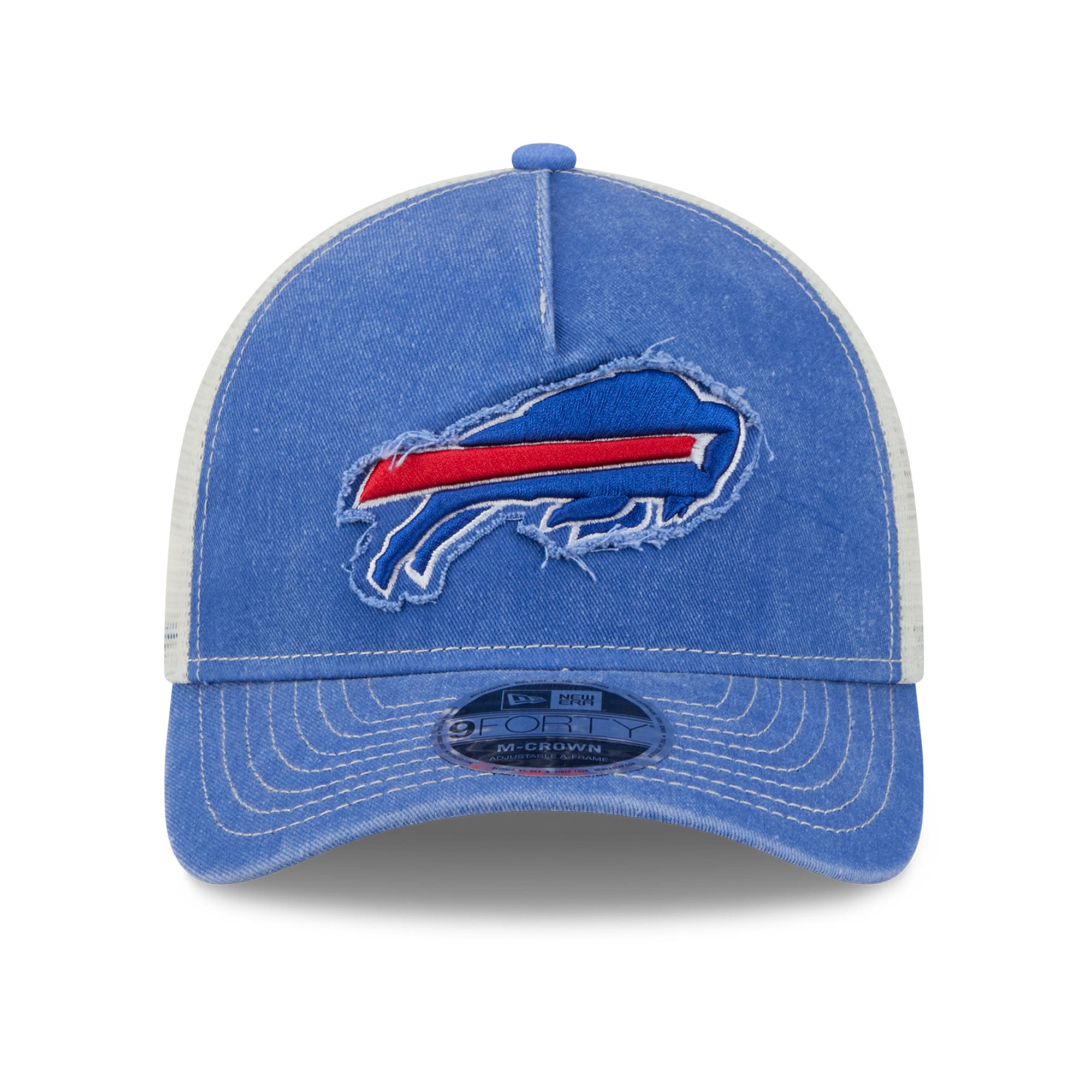 Casquette trucker ajustable New Era Royal Buffalo Bills Fan 9FORTY pour homme