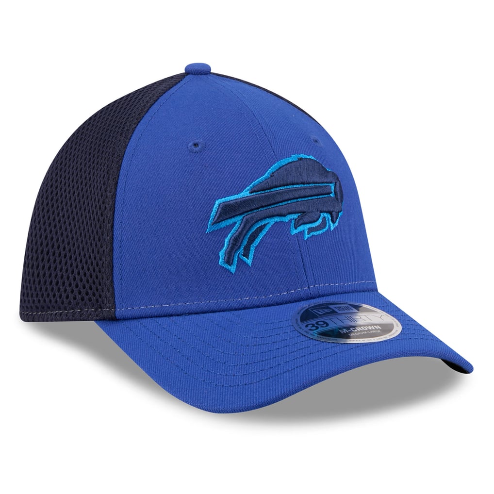 Hat Structure Men's New Era Royal Buffalo Bills Neo Mesh 39THIRTY M-Crown Stretch Hat