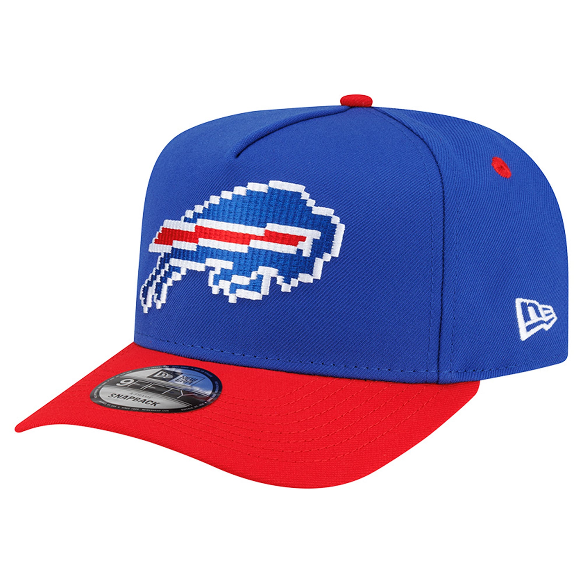 Casquette snapback New Era 9FIFTY Pixel A-Frame pour homme, bleu royal/rouge, Buffalo Bills