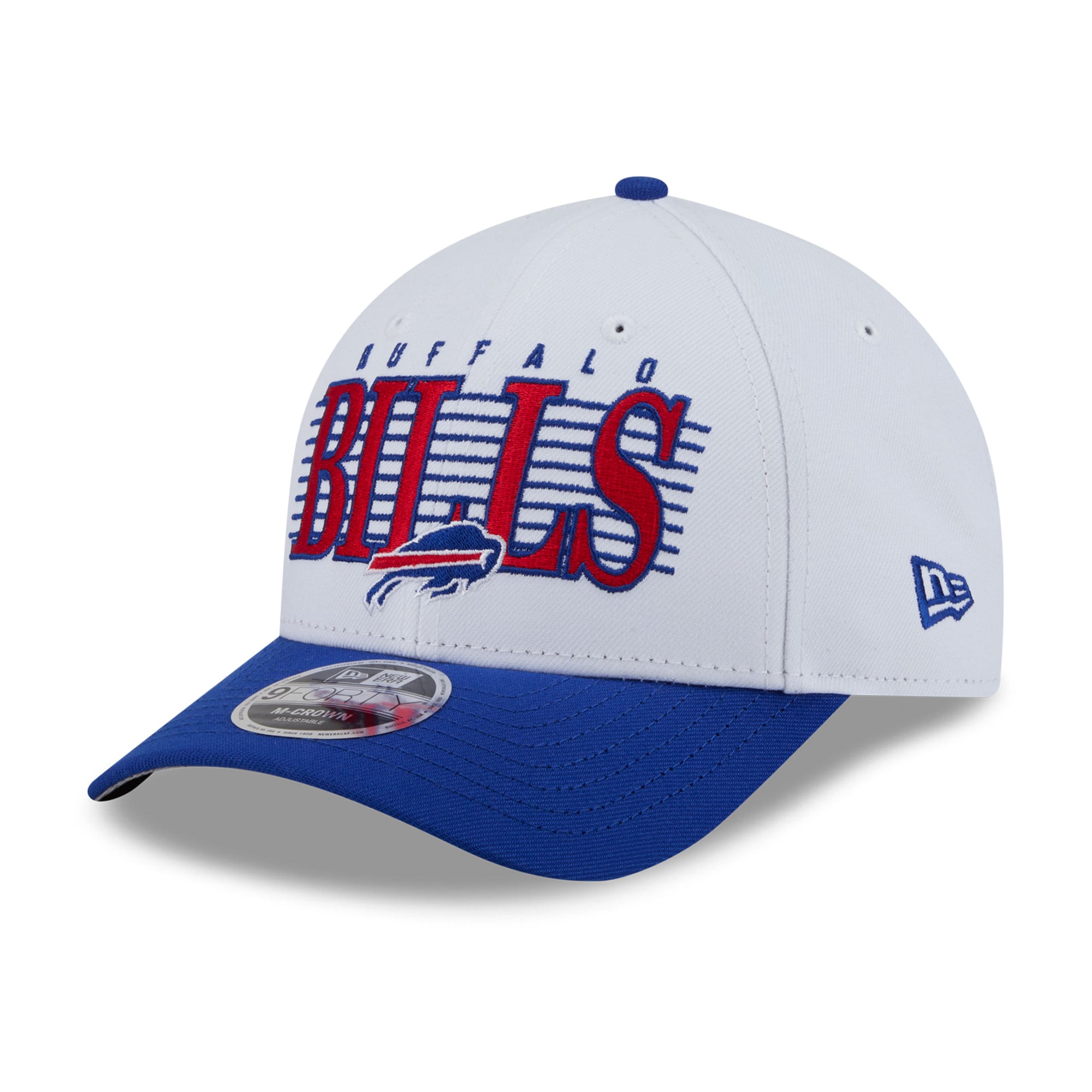Men's New Era White Buffalo Bills Loyal 9FORTY M-Crown Adjustable Hat