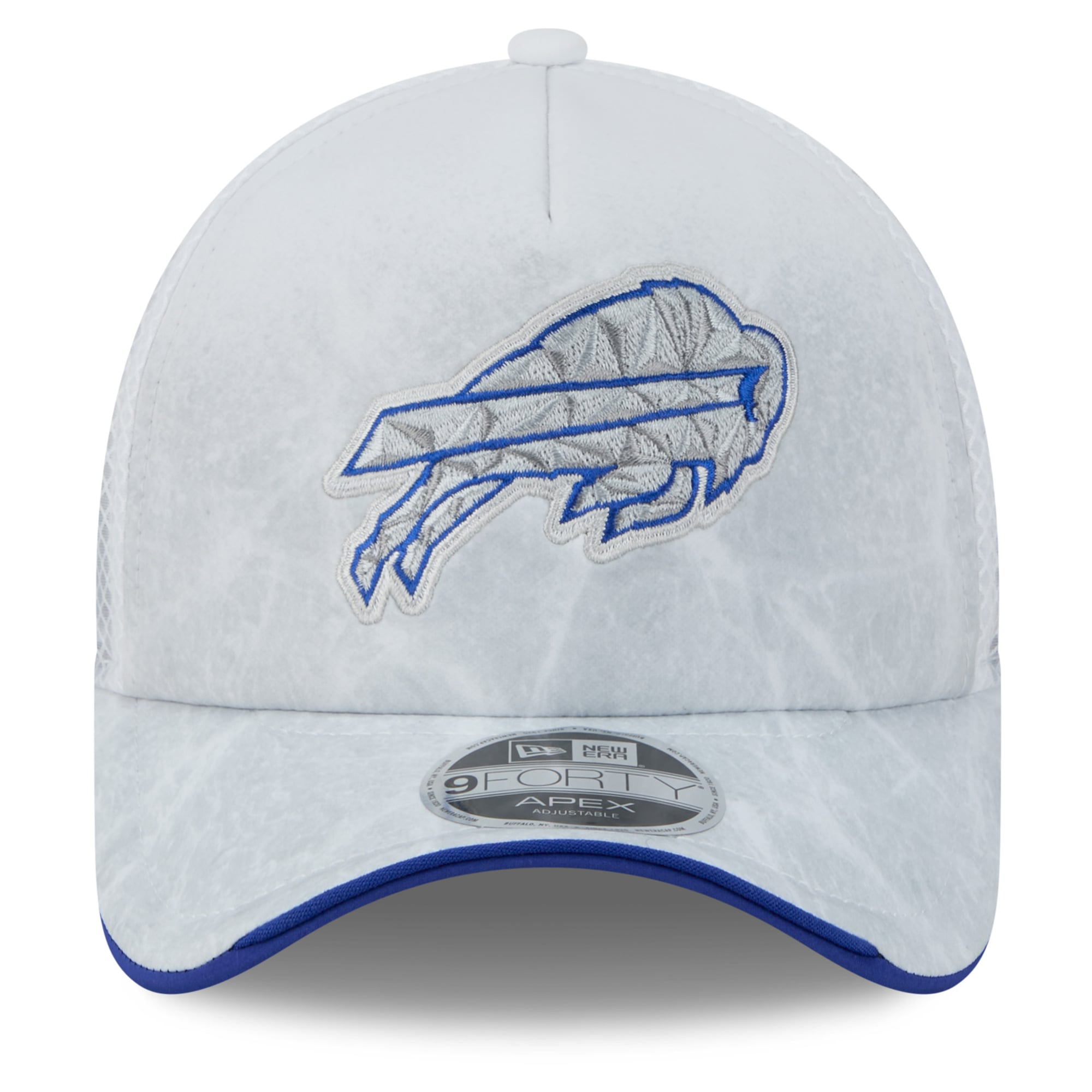 Men's New Era White Buffalo Bills Rivalries Collection 9FORTY Apex Adjustable Hat