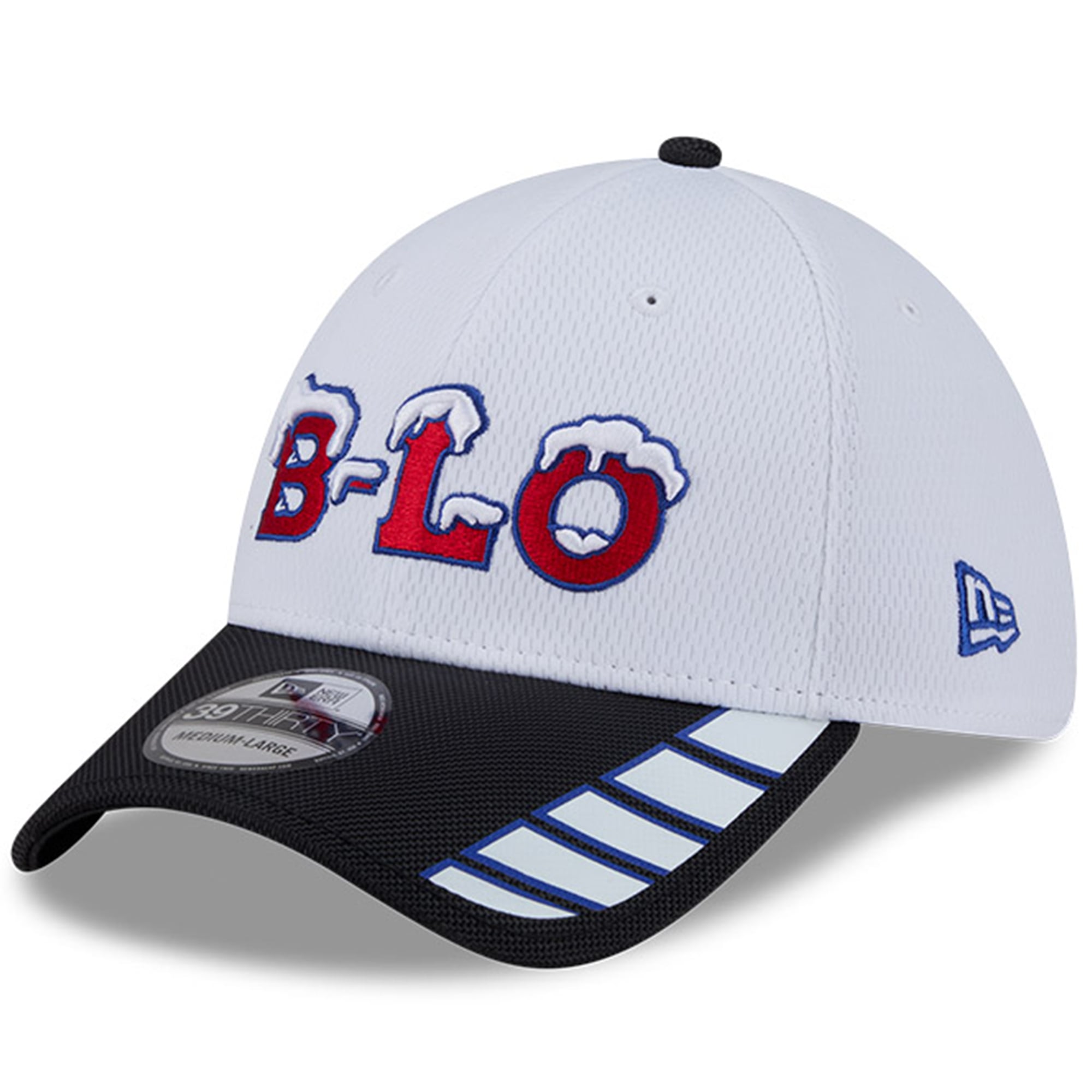 Men's New Era White Buffalo Bills Rivalries Collection Fan Pack 39THIRTY Flex Hat