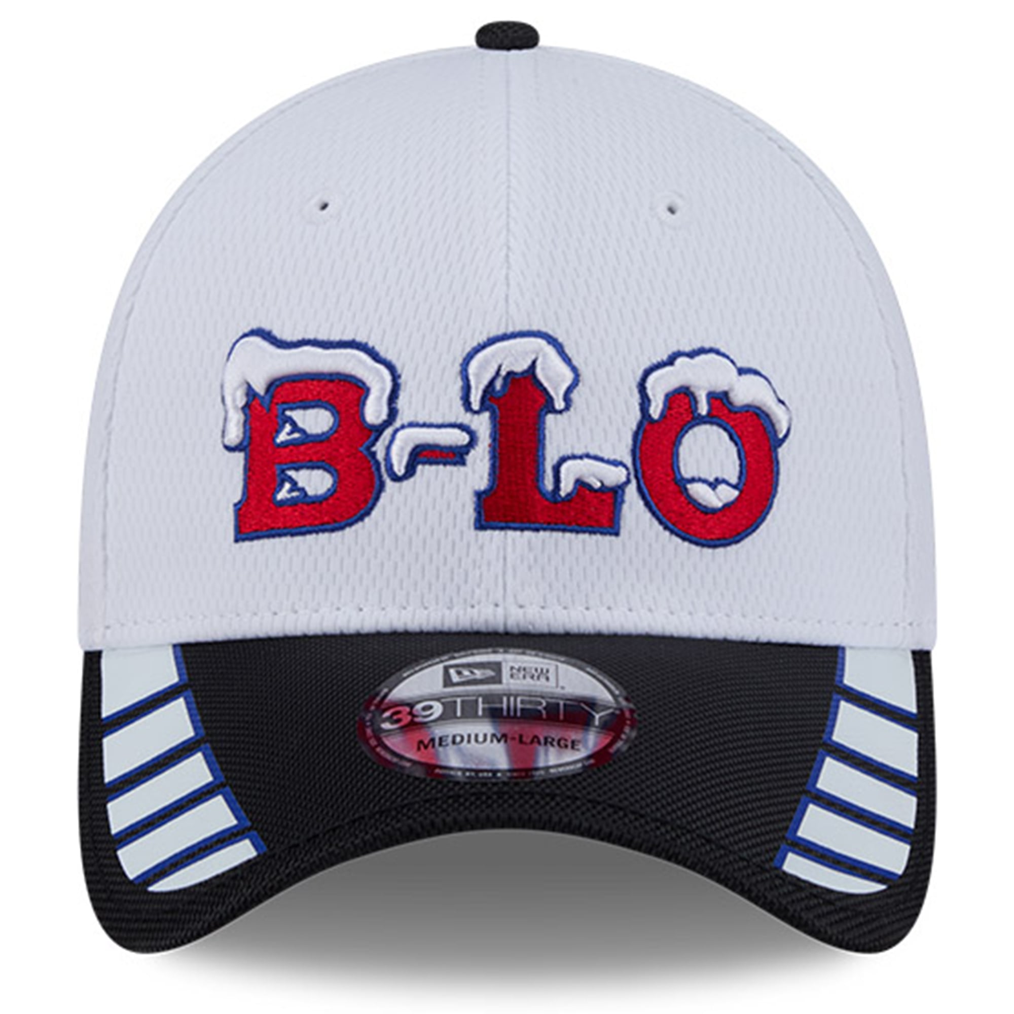 Men's New Era White Buffalo Bills Rivalries Collection Fan Pack 39THIRTY Flex Hat