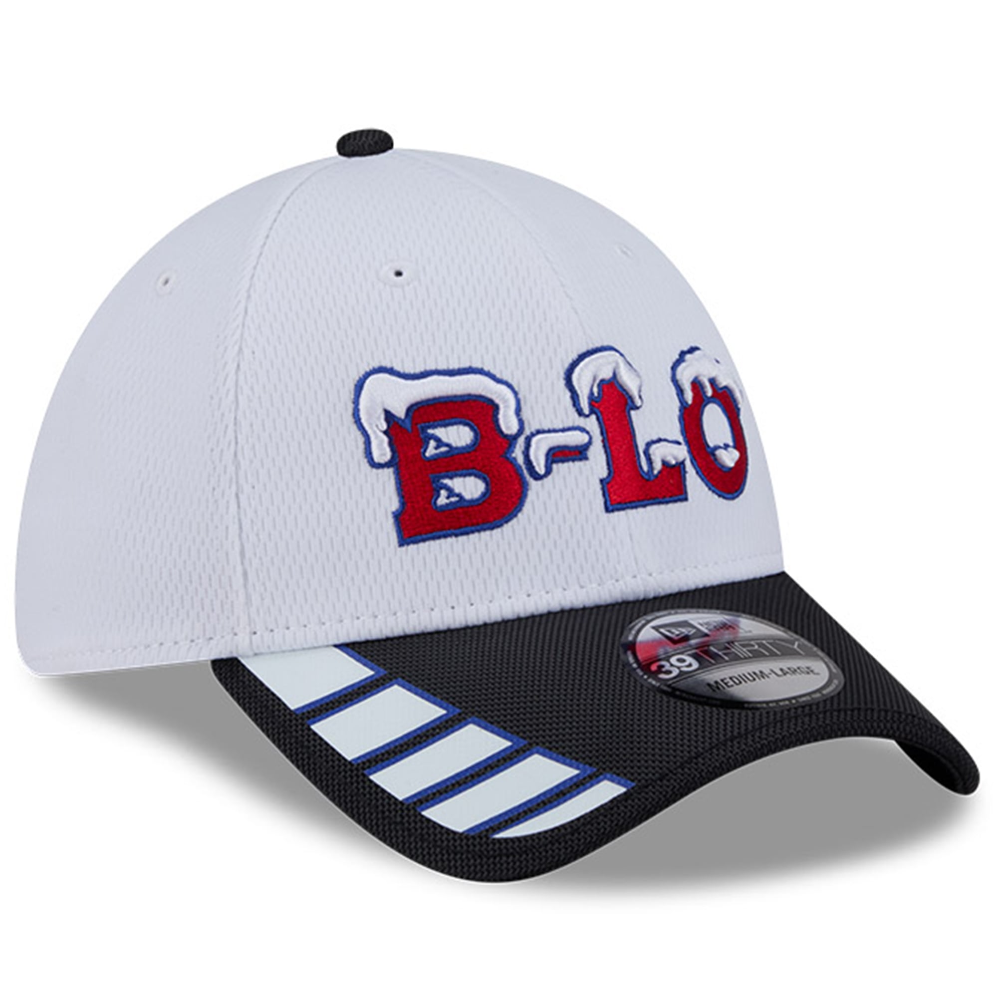 Men's New Era White Buffalo Bills Rivalries Collection Fan Pack 39THIRTY Flex Hat
