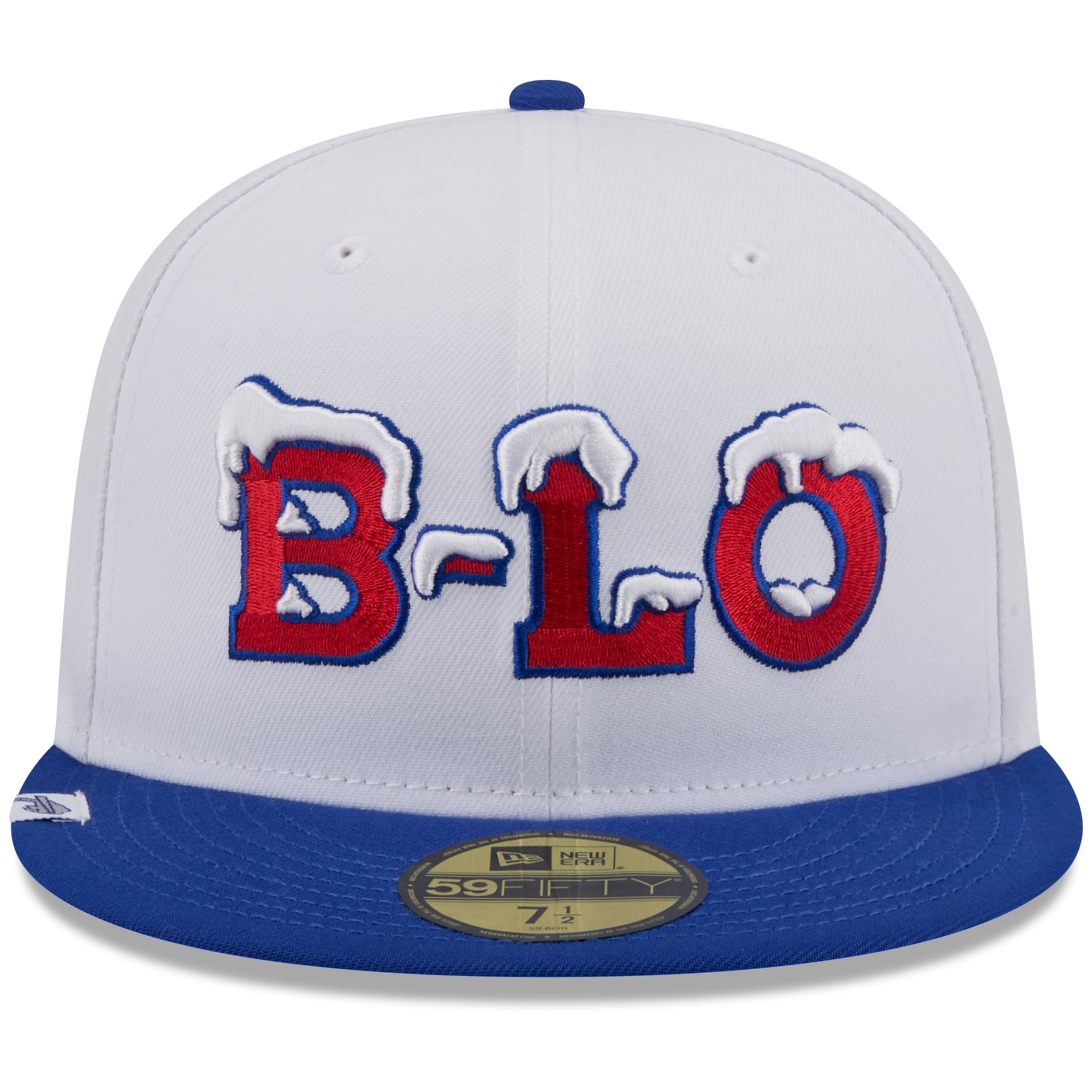 Men's New Era White Buffalo Bills Rivalries Collection Fan Pack 59FIFTY Fitted Hat