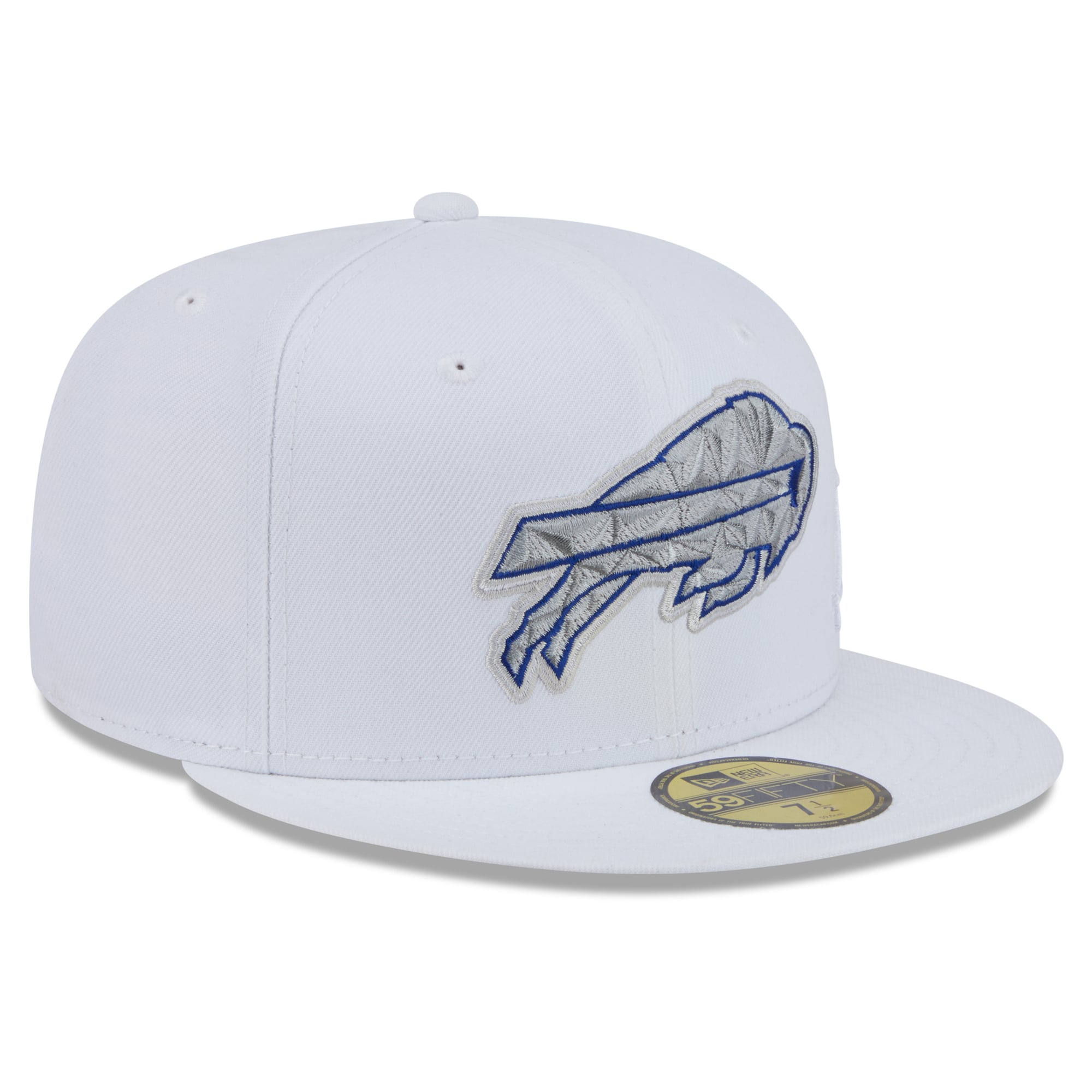 Men's New Era White Buffalo Bills Rivalries Collection Fan Pack Side Script 59FIFTY Fitted Hat