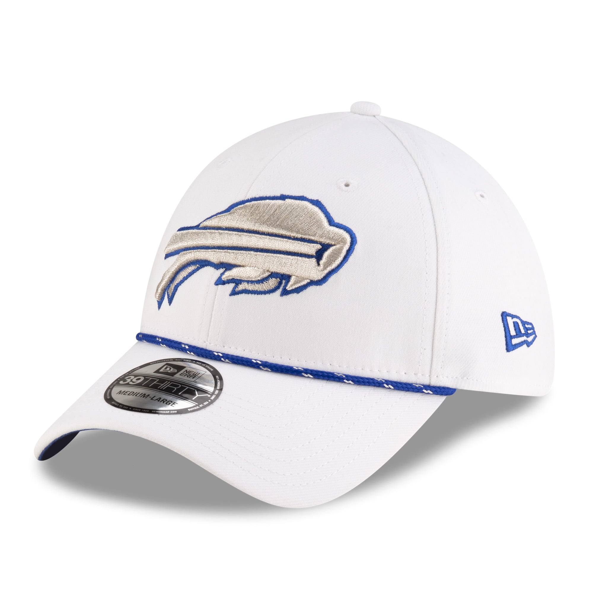 Men's New Era White Buffalo Bills Rivalries Collection On-Field 39THIRTY Flex Hat