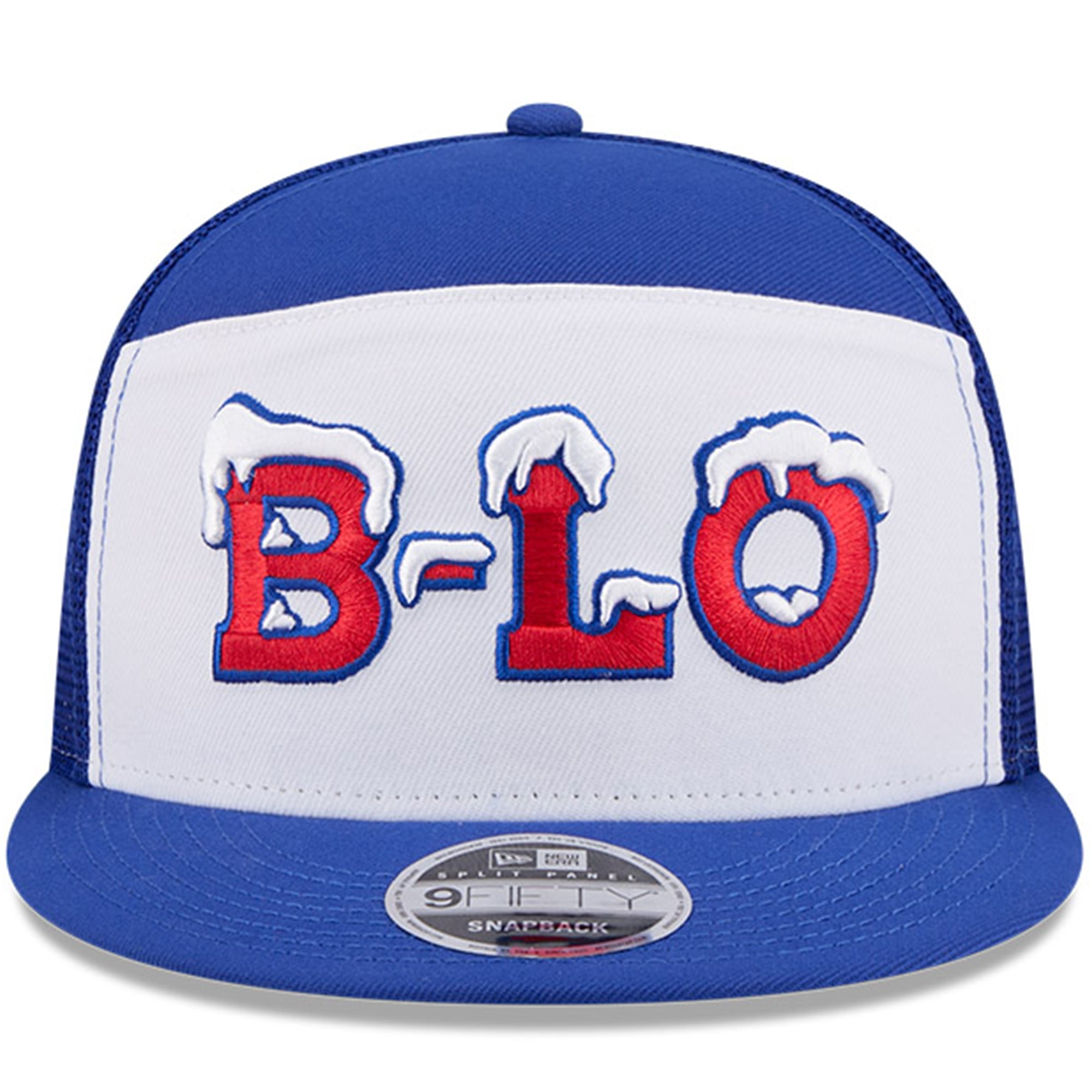 Men's New Era  White Buffalo Bills Rivalries Collection Team Split Panel 9FIFTY Snapback Hat