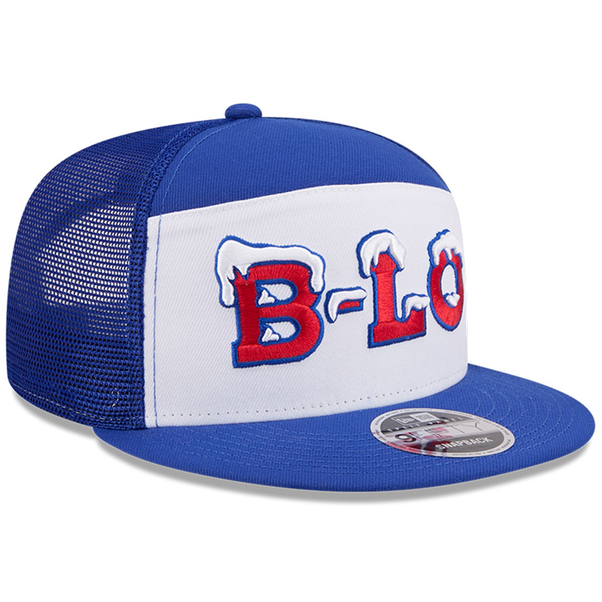 Men's New Era  White Buffalo Bills Rivalries Collection Team Split Panel 9FIFTY Snapback Hat