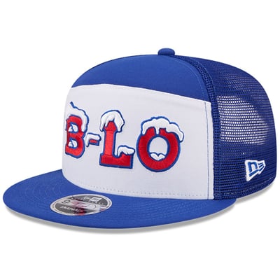  Buffalo Bills New Era Rivalries Collection Team Split Panel 9FIFTY Snapback Hat - White