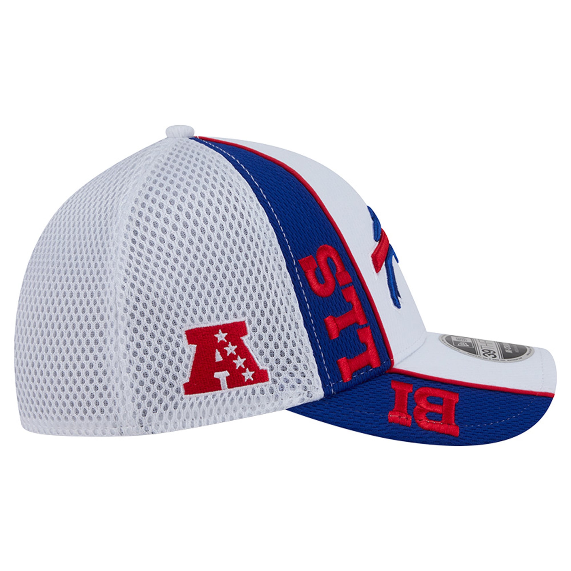 Casquette New Era blanche/bleu roi Buffalo Bills Dash 39THIRTY M-Crown Flex pour homme
