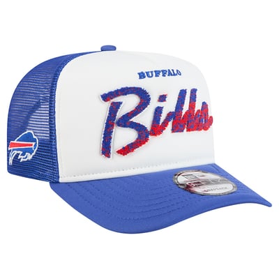 Buffalo Bills New Era Foam A-Frame 9FIFTY Snapback Trucker Hat - White/Royal