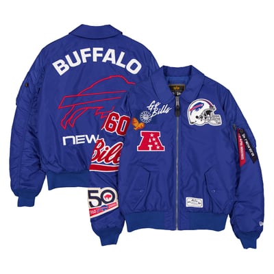 Buffalo Bills New Era x Alpha Industries MA-1 Full-Zip Bomber Jacket - Royal