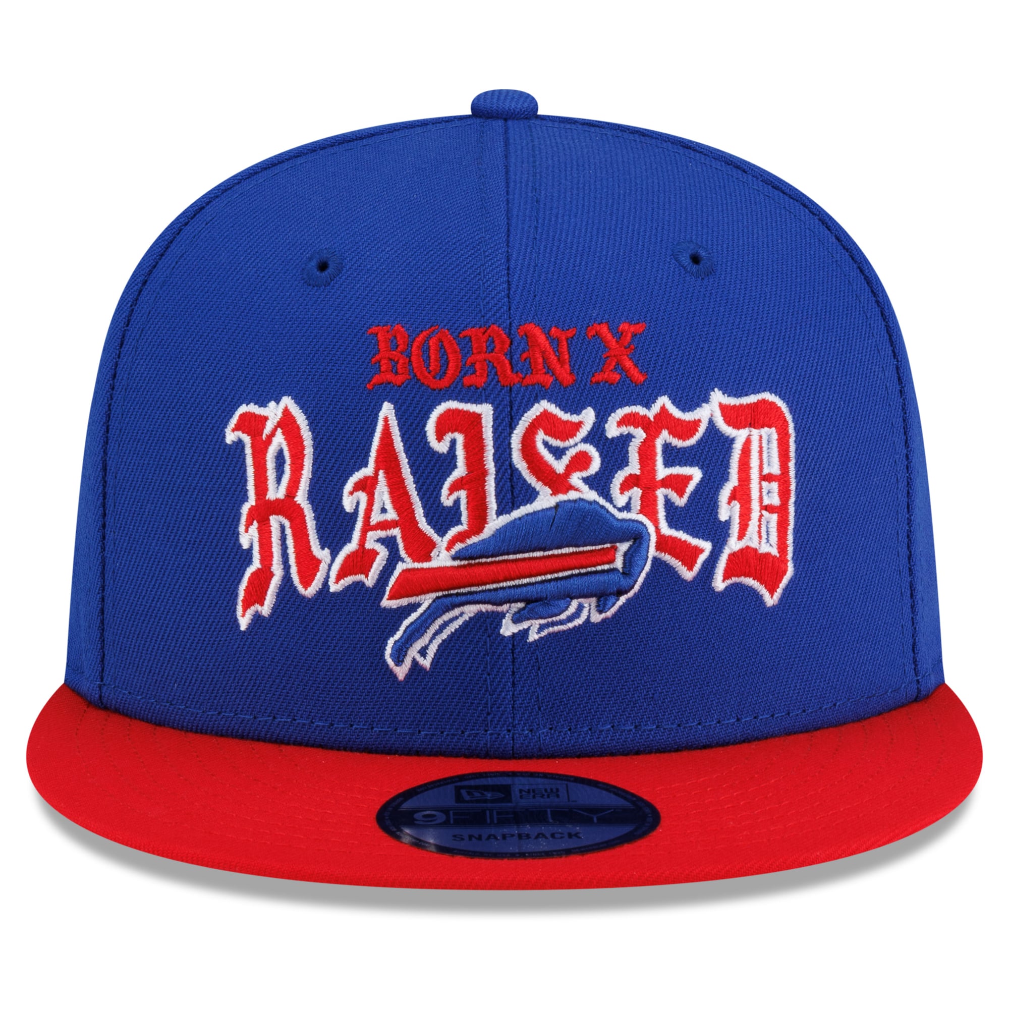 Men's New Era x Born x Raised Royal/Red Buffalo Bills 9FIFTY Snapback Hat