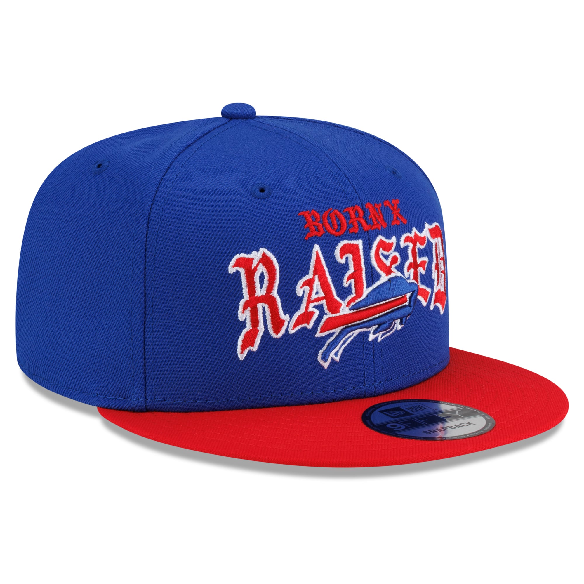 Men's New Era x Born x Raised Royal/Red Buffalo Bills 9FIFTY Snapback Hat