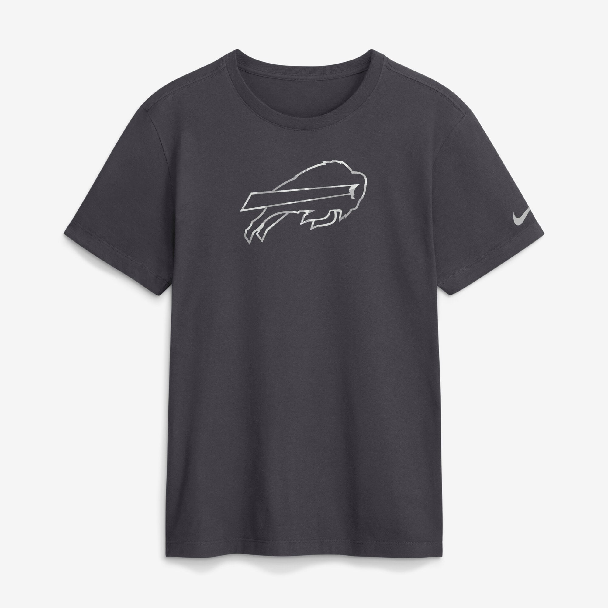 T-shirt Nike pour homme, logo fractal des Buffalo Bills, couleur anthracite