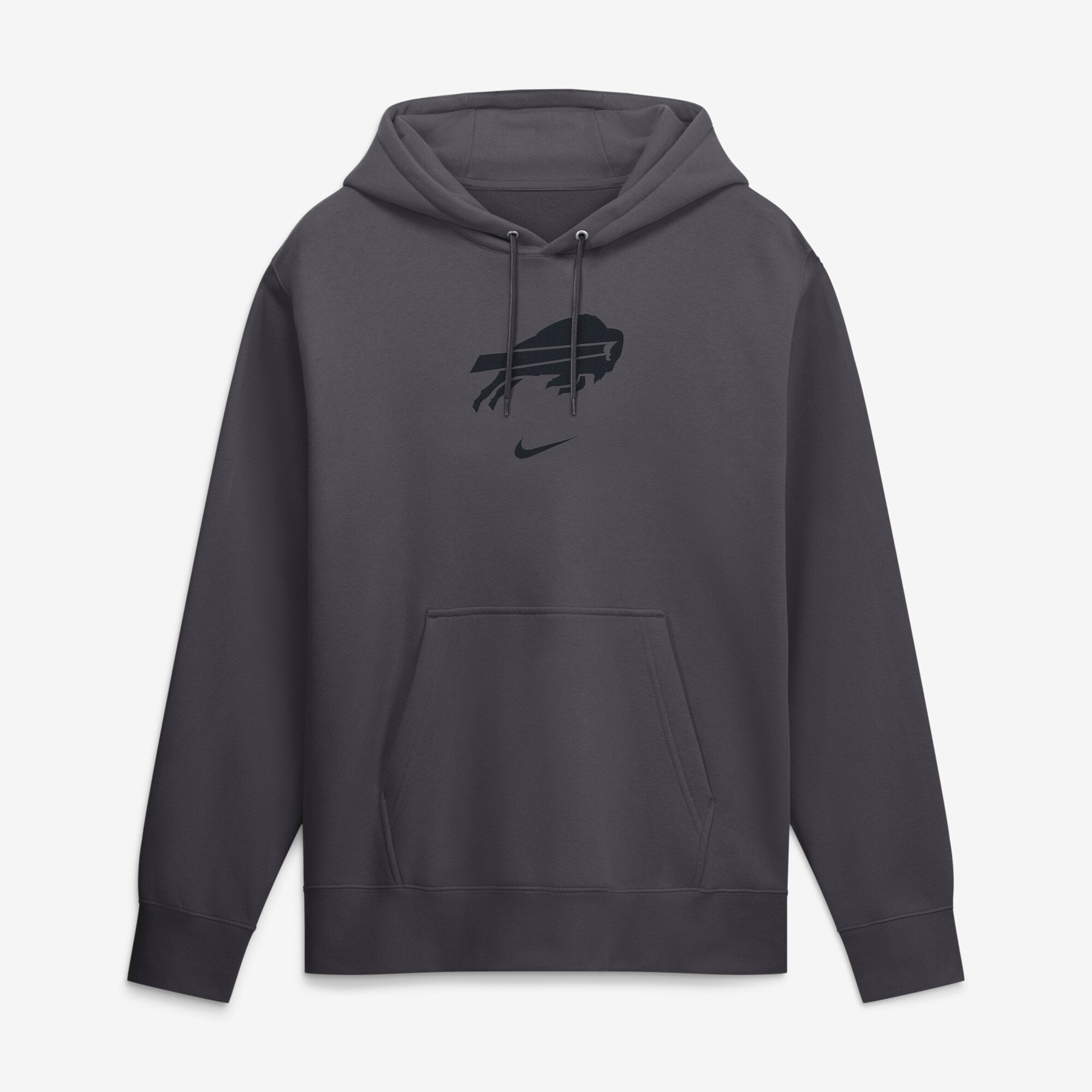 Sweat à capuche Nike Buffalo Bills en polaire lavée anthracite pour homme