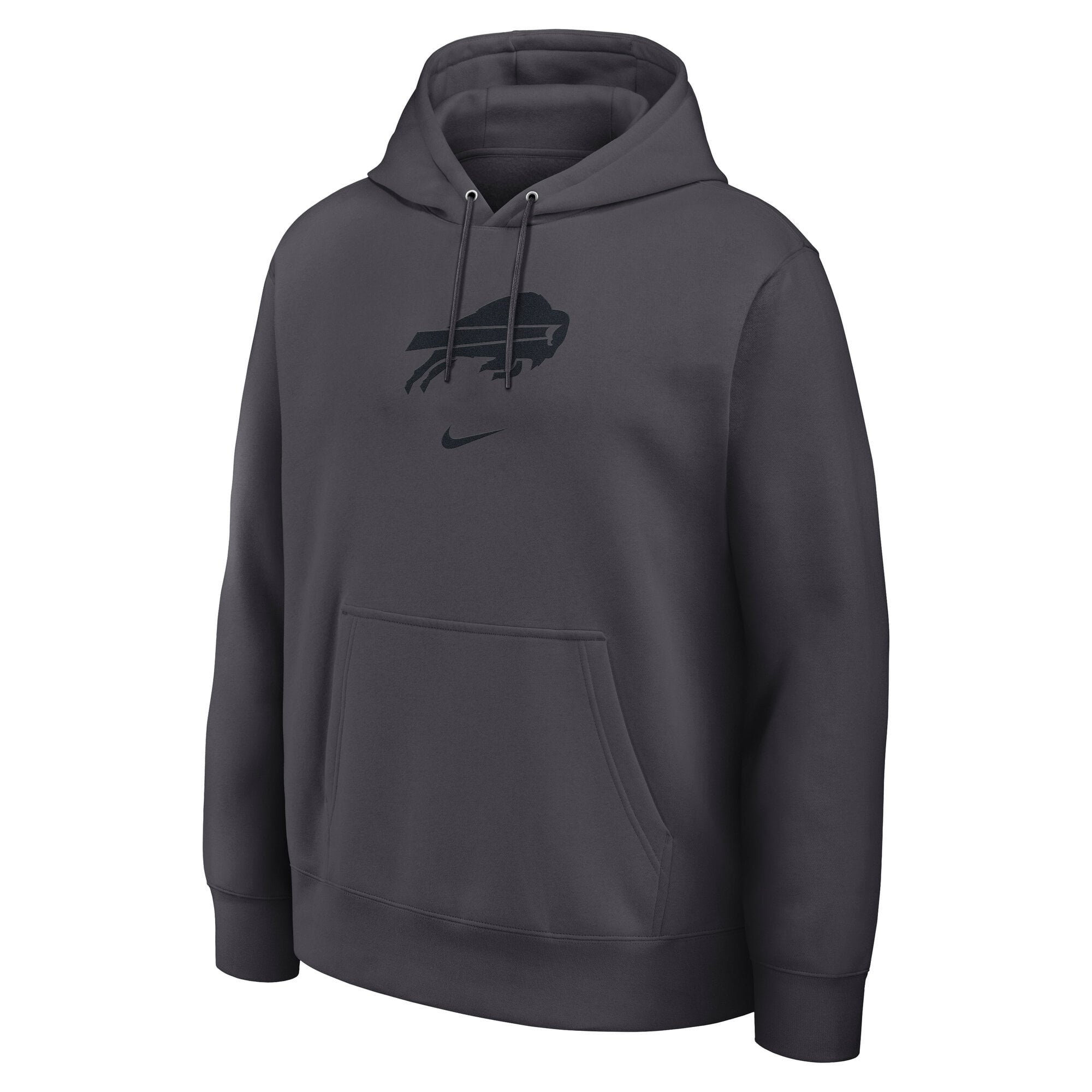 Sweat à capuche Nike Buffalo Bills en polaire lavée anthracite pour homme