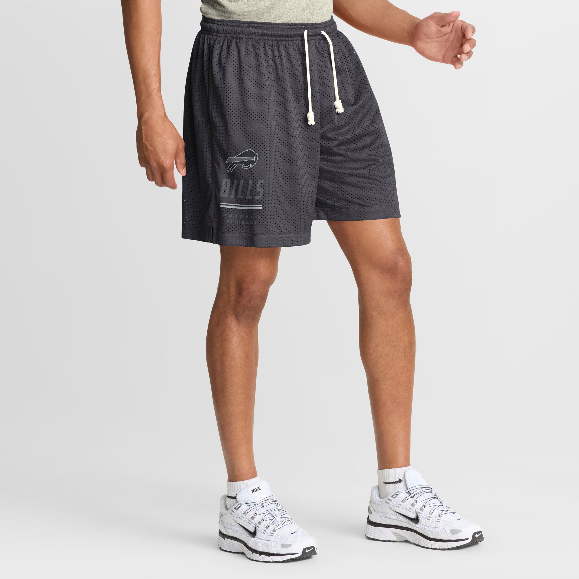 Short réversible Nike Dri-FIT anthracite/platine Buffalo Bills Sideline Standard Issue pour homme