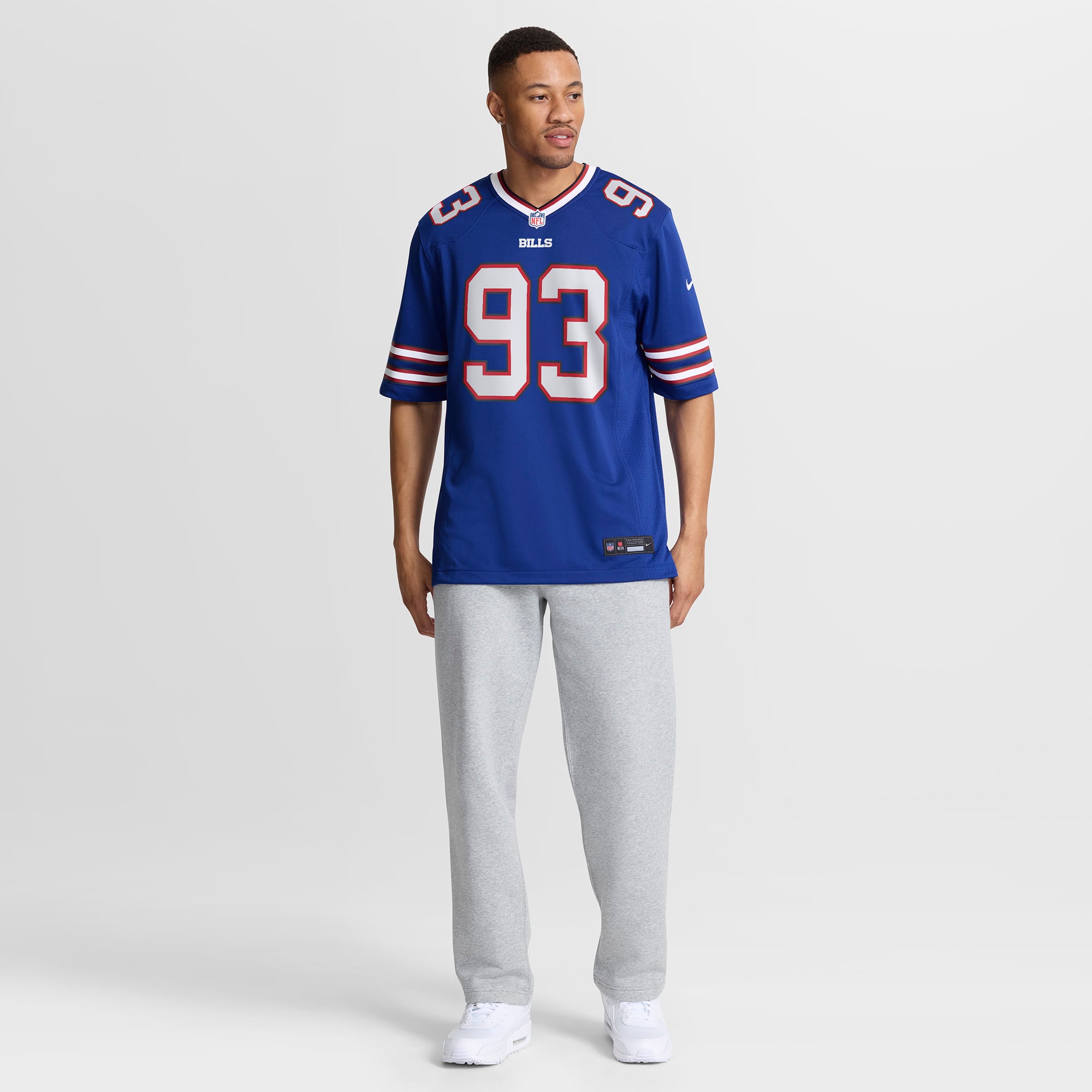 Maillot de match Nike Austin Johnson Royal Buffalo Bills pour homme