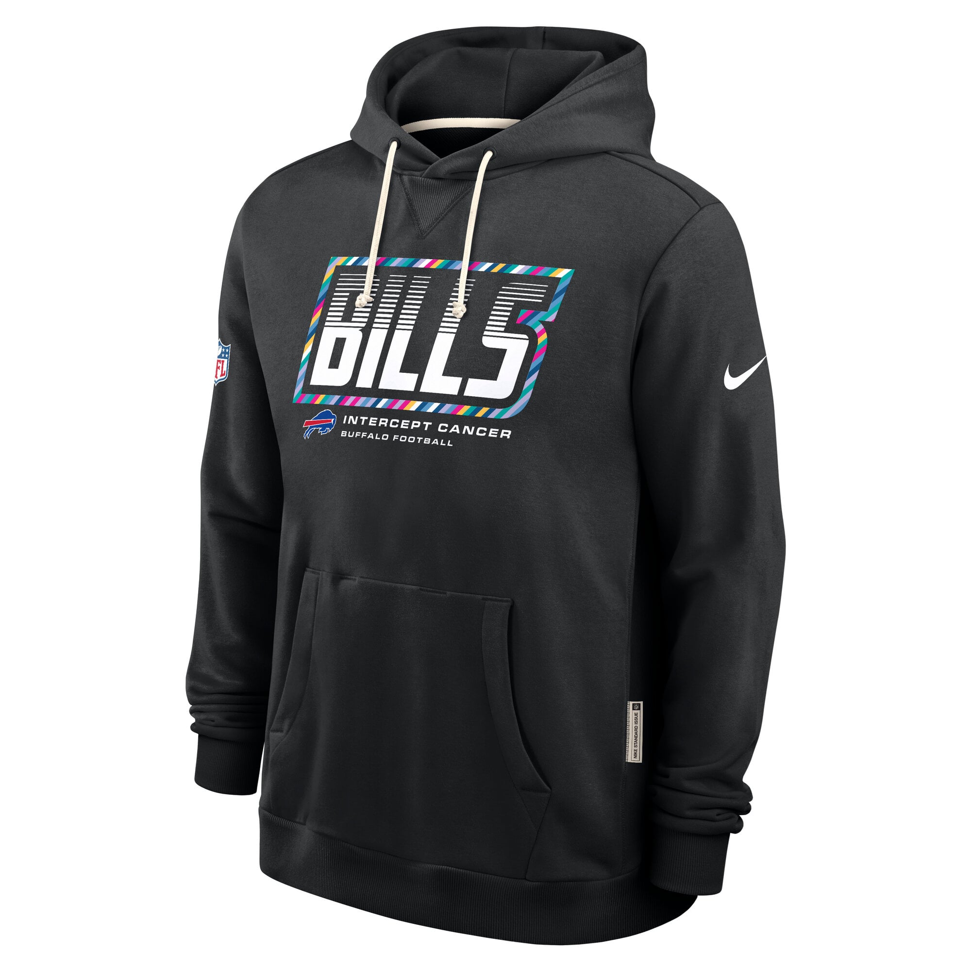 Sweat à capuche Nike Buffalo Bills noir pour homme, édition spéciale 2026 NFL Crucial Catch Sideline Standard Issue Dri-FIT