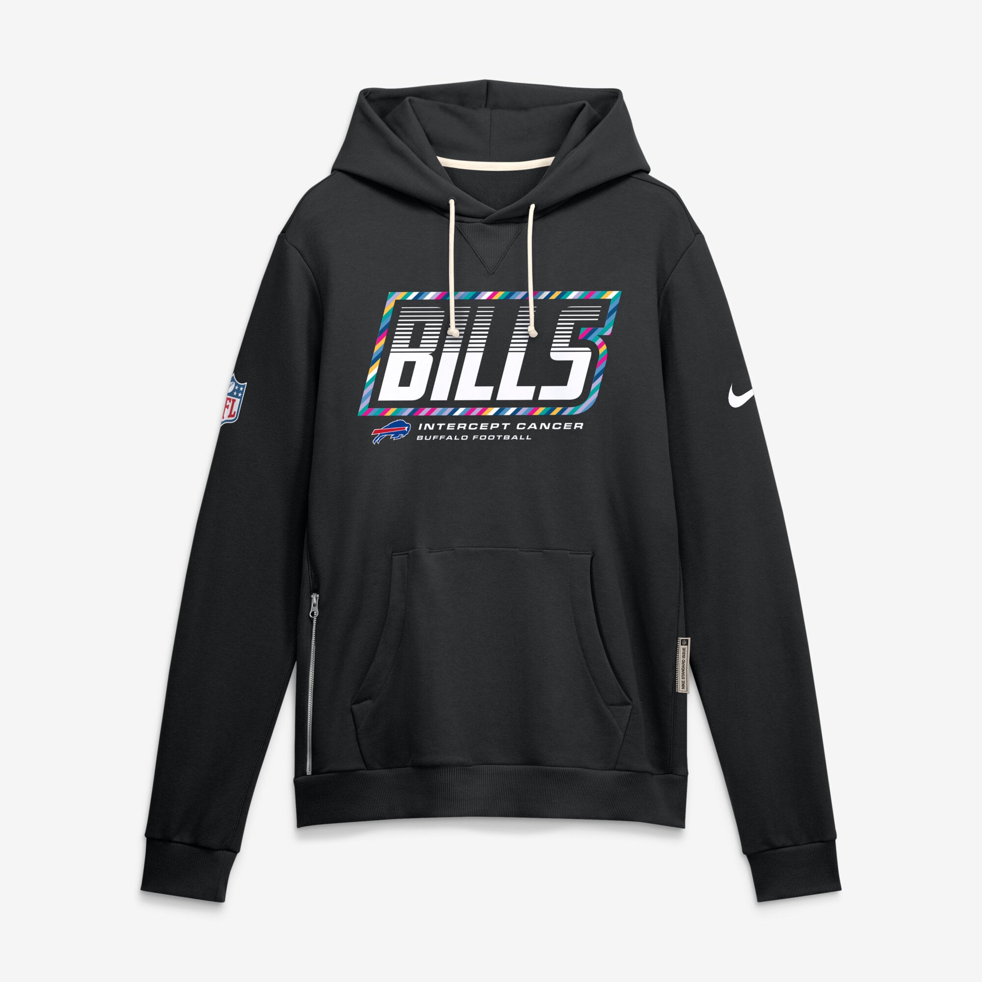 Sweat à capuche Nike Buffalo Bills noir pour homme, édition spéciale 2026 NFL Crucial Catch Sideline Standard Issue Dri-FIT