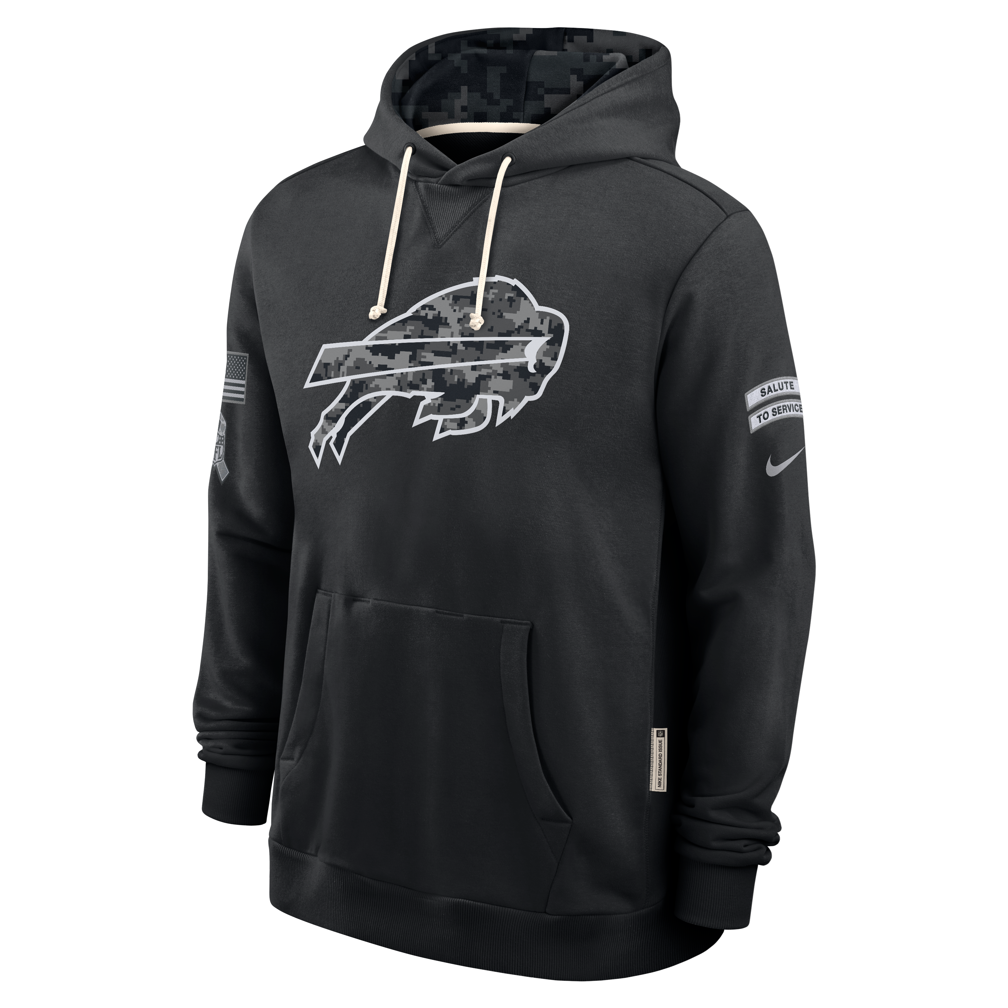 Sweat à capuche Nike Buffalo Bills 2026 Salute to Service Sideline Dri-FIT noir pour homme