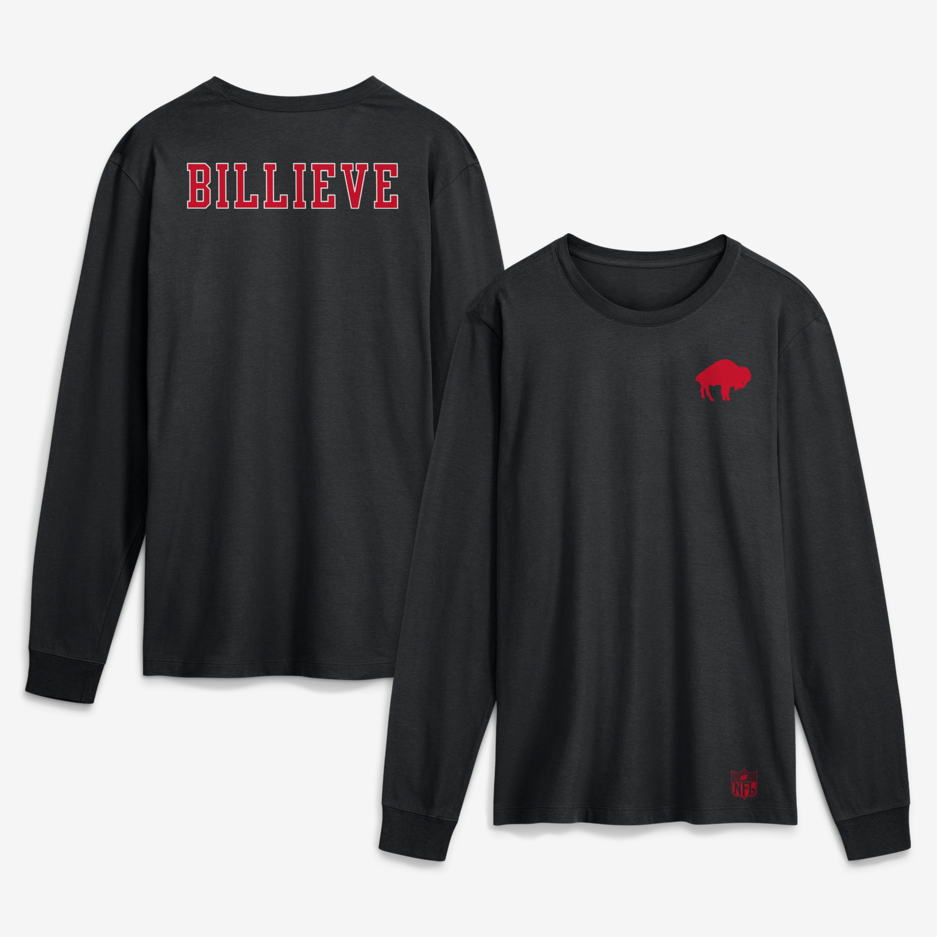 T-shirt à manches longues Nike Buffalo Bills Double Rewind noir pour homme