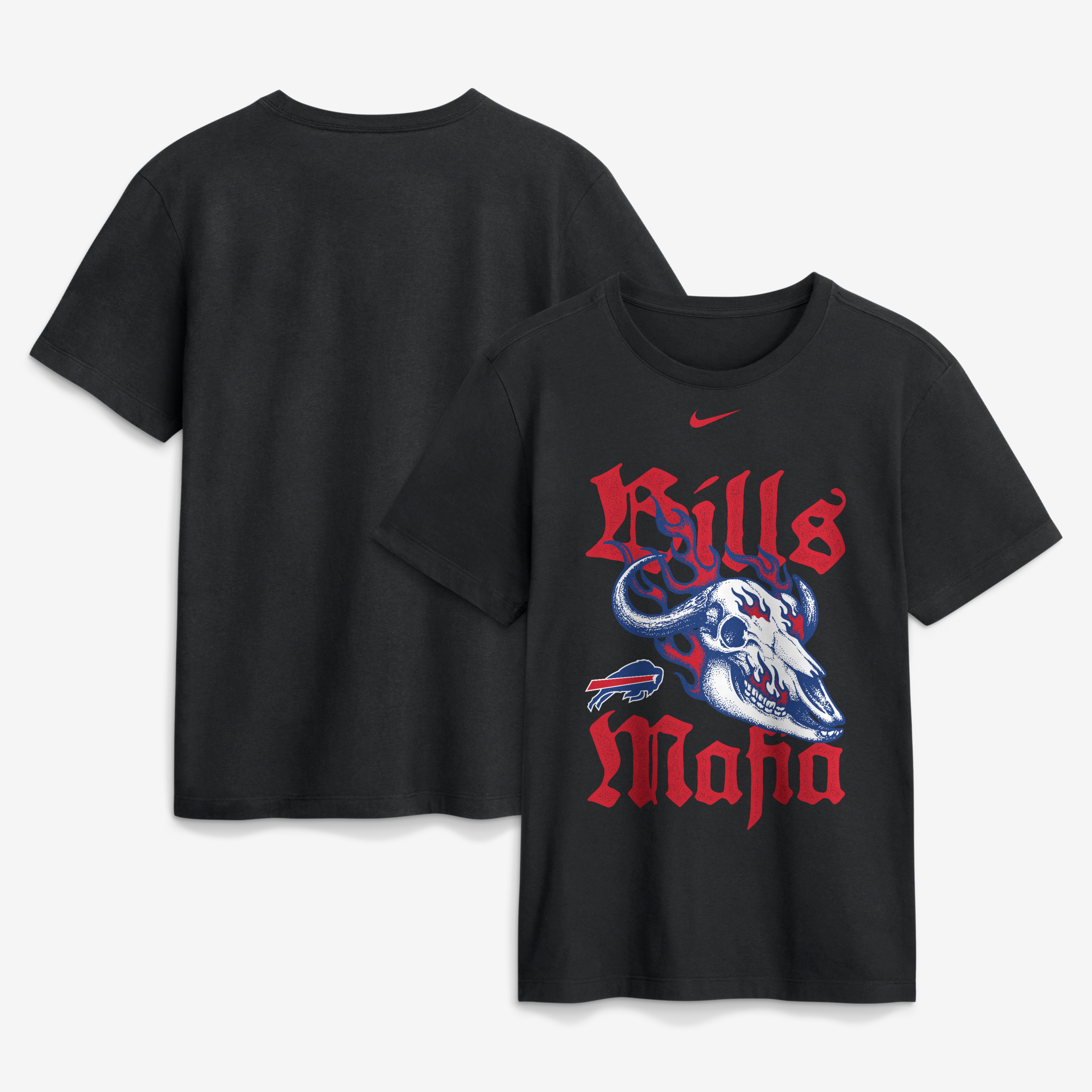 Men's Nike  Black Buffalo Bills Mafia Skull Club T-Shirt