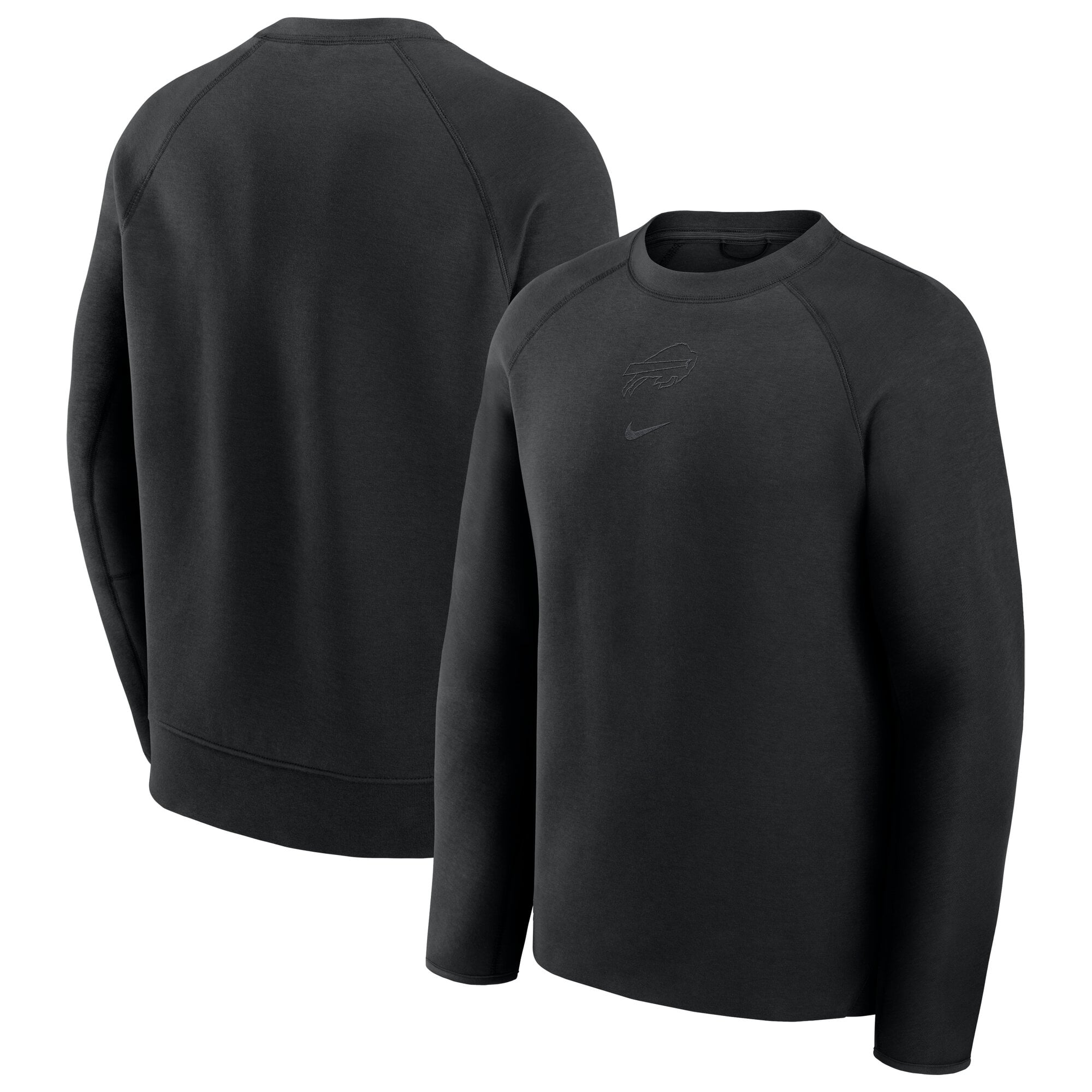 Sweat-shirt raglan Nike Buffalo Bills Tech Fleece noir pour homme