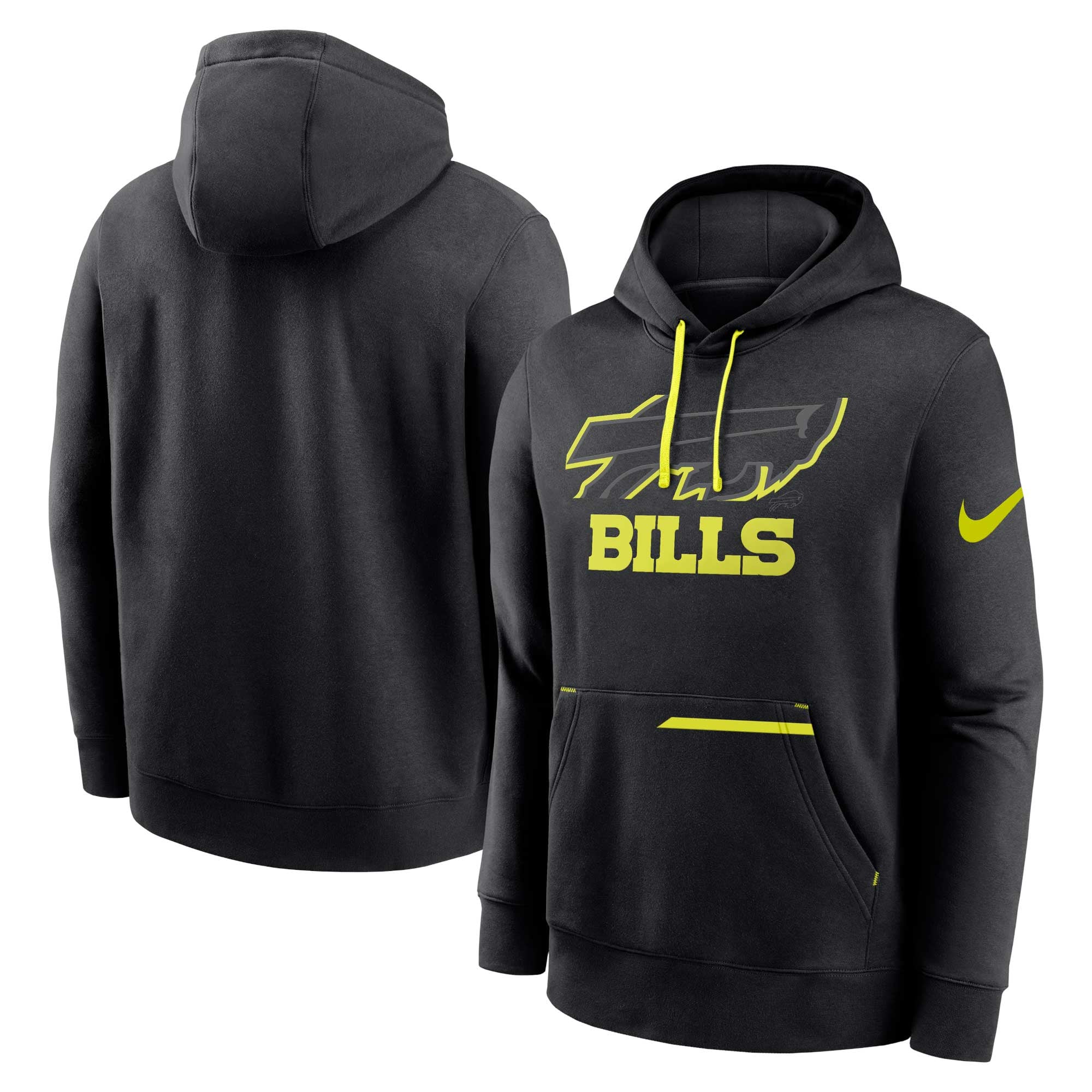Men's Nike Black Buffalo Bills Volt Fleece Pullover Hoodie