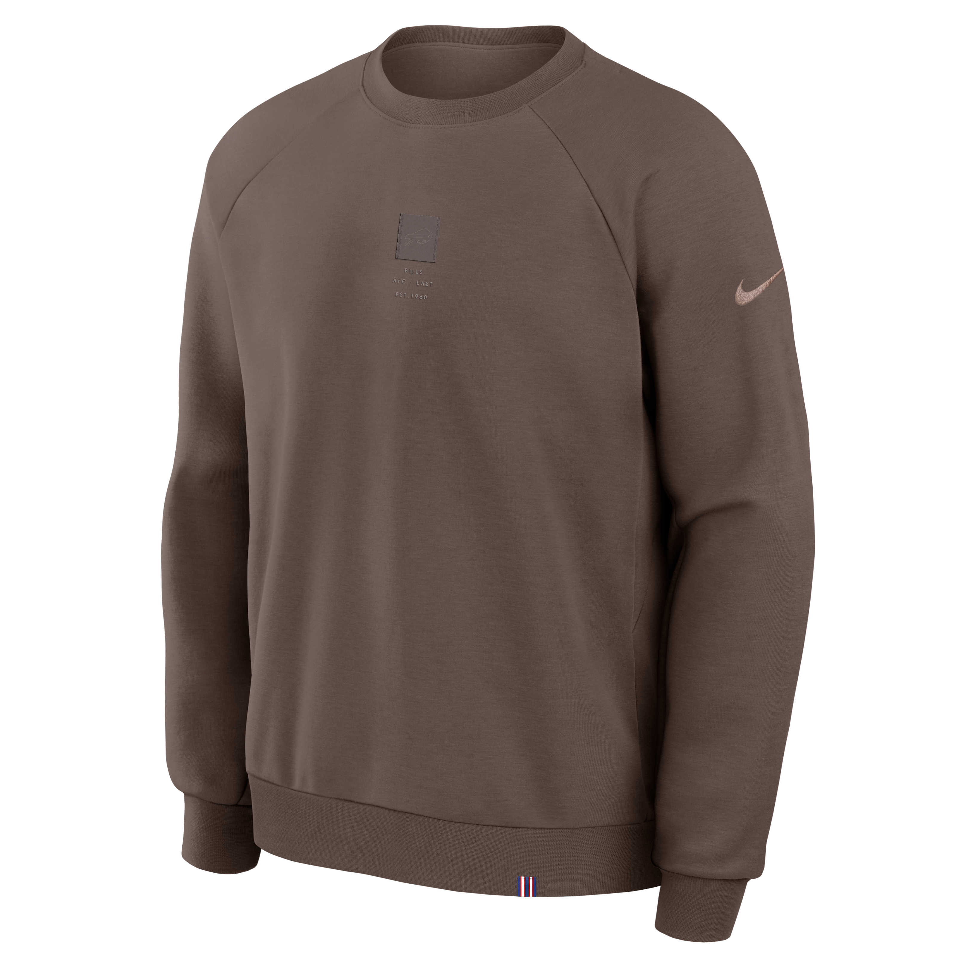 Sweat-shirt raglan Nike Dri-FIT marron Buffalo Bills pour homme