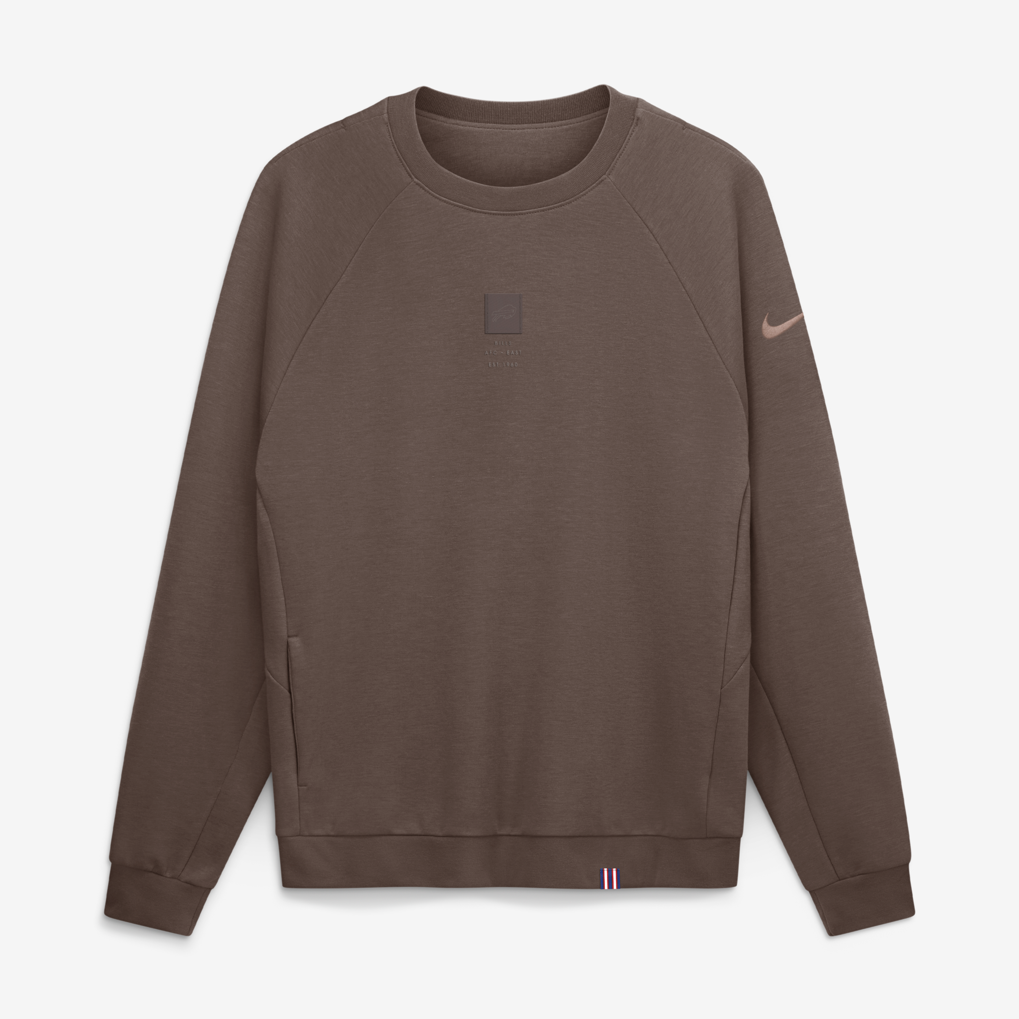 Sweat-shirt raglan Nike Dri-FIT marron Buffalo Bills pour homme