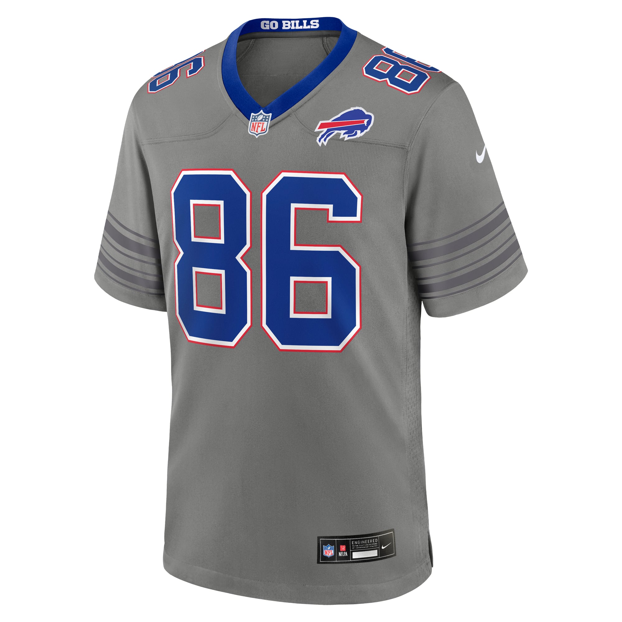 Men's Nike Dalton Kincaid Gray Buffalo Bills Nickel City Game Jersey