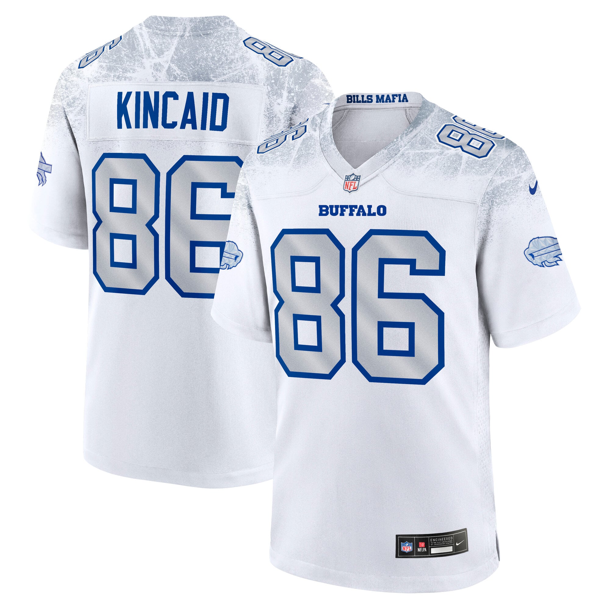 Maillot de match Nike Dalton Kincaid blanc la collection Rivalries des Buffalo Bills pour homme