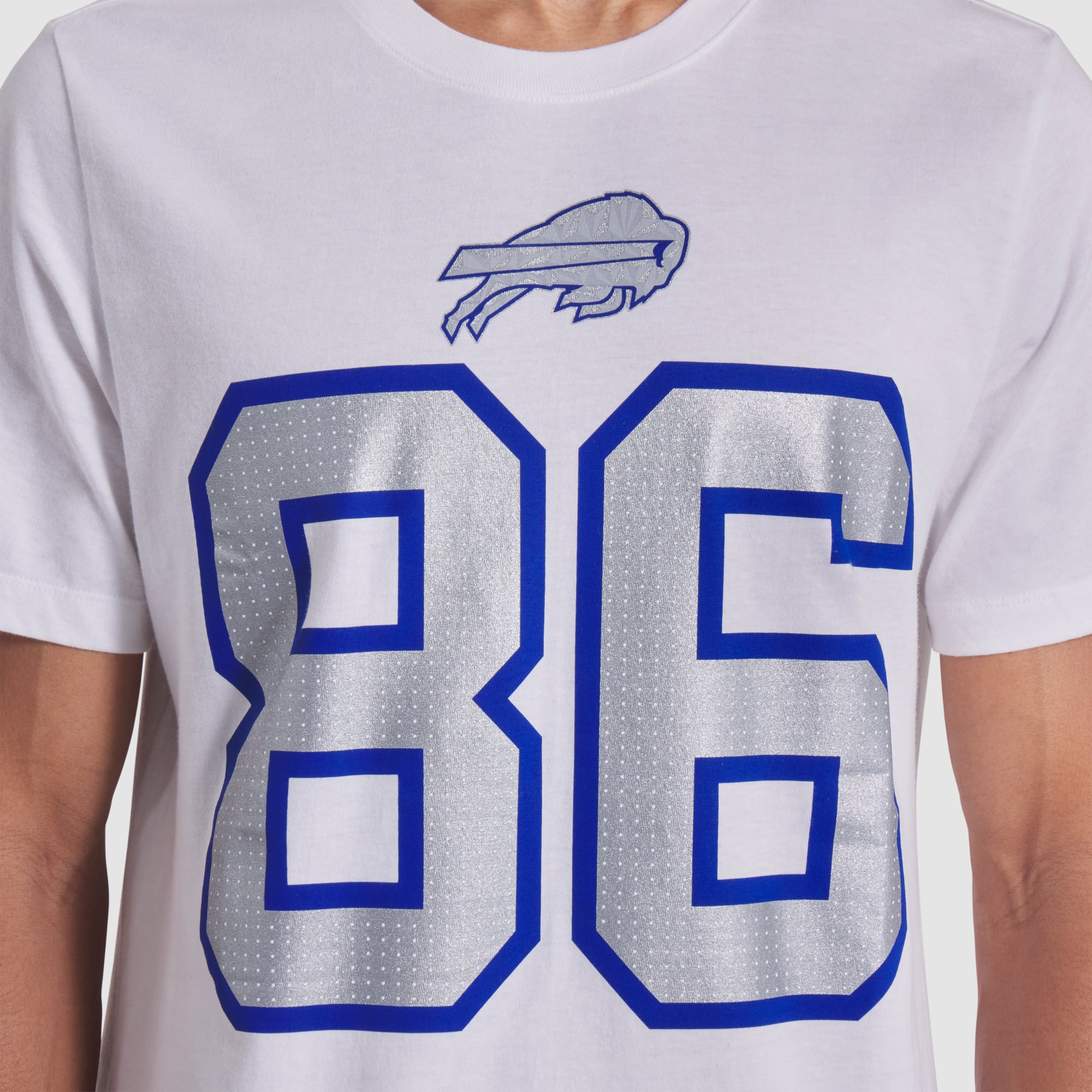 Men's Nike Dalton Kincaid White Buffalo Bills Rivalries Collection Player Name & Number T-Shirt