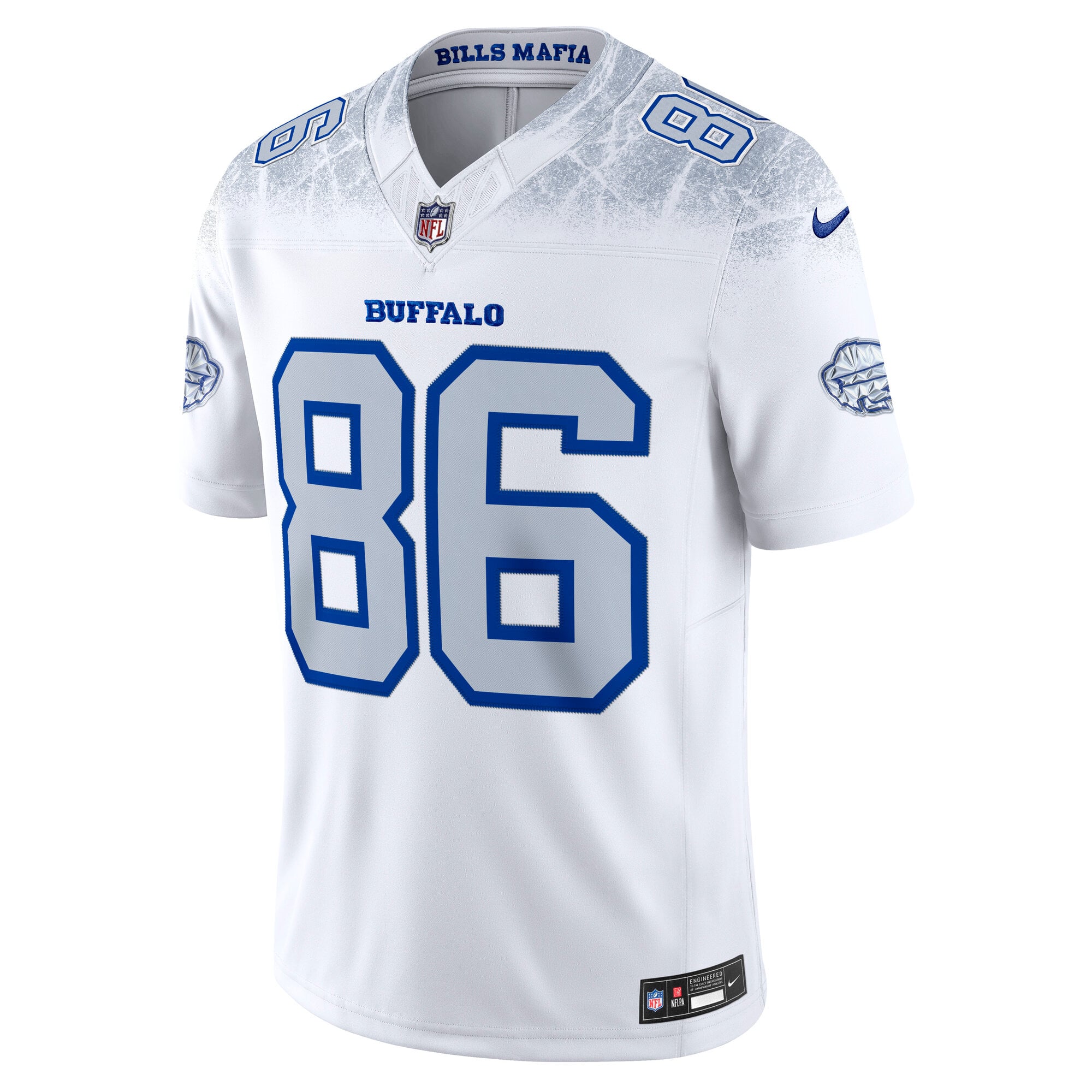 Men's Nike Dalton Kincaid White Buffalo Bills Rivalries Collection Stitched Limited Jersey