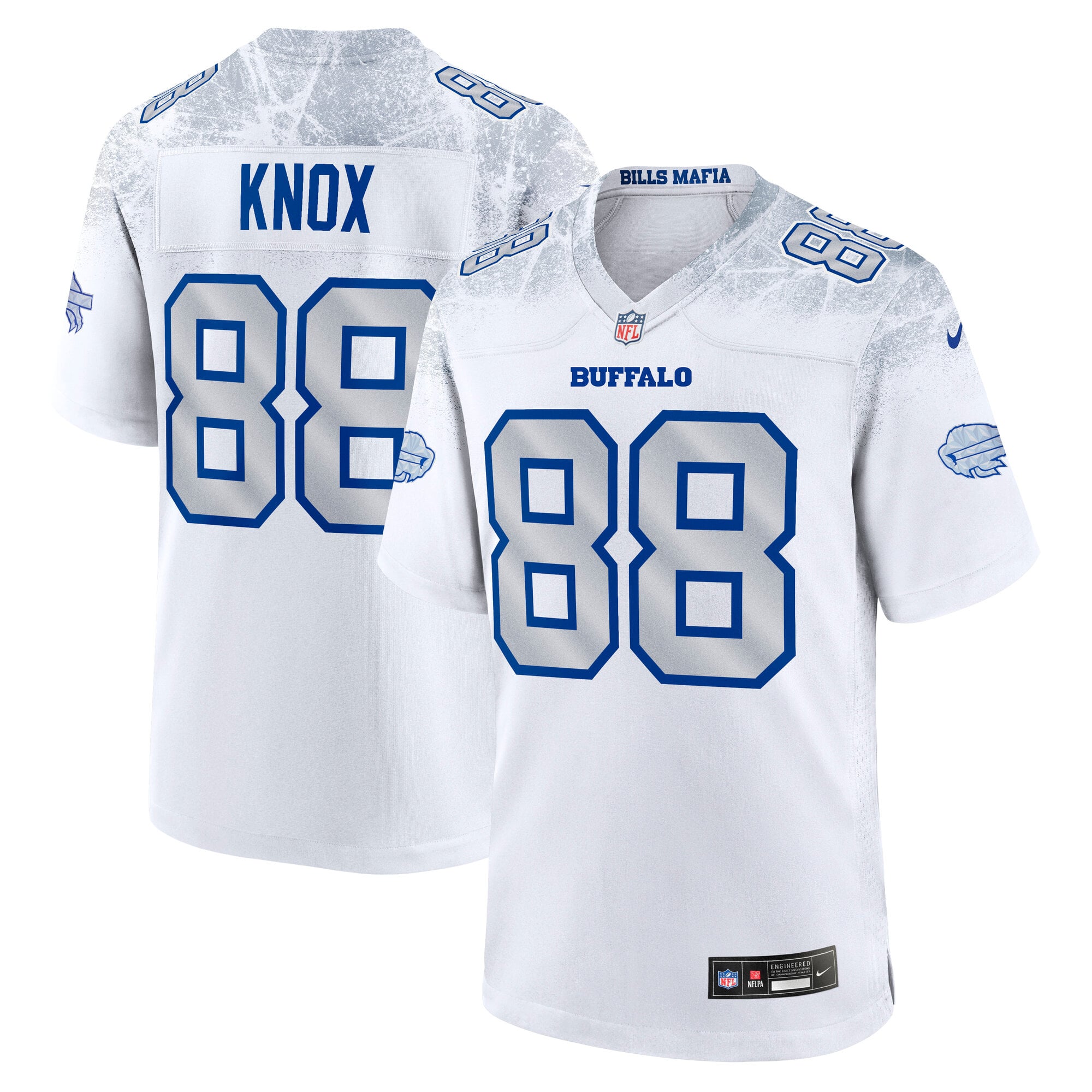 Men's Nike Dawson Knox White Buffalo Bills Rivalries Collection Game Jersey