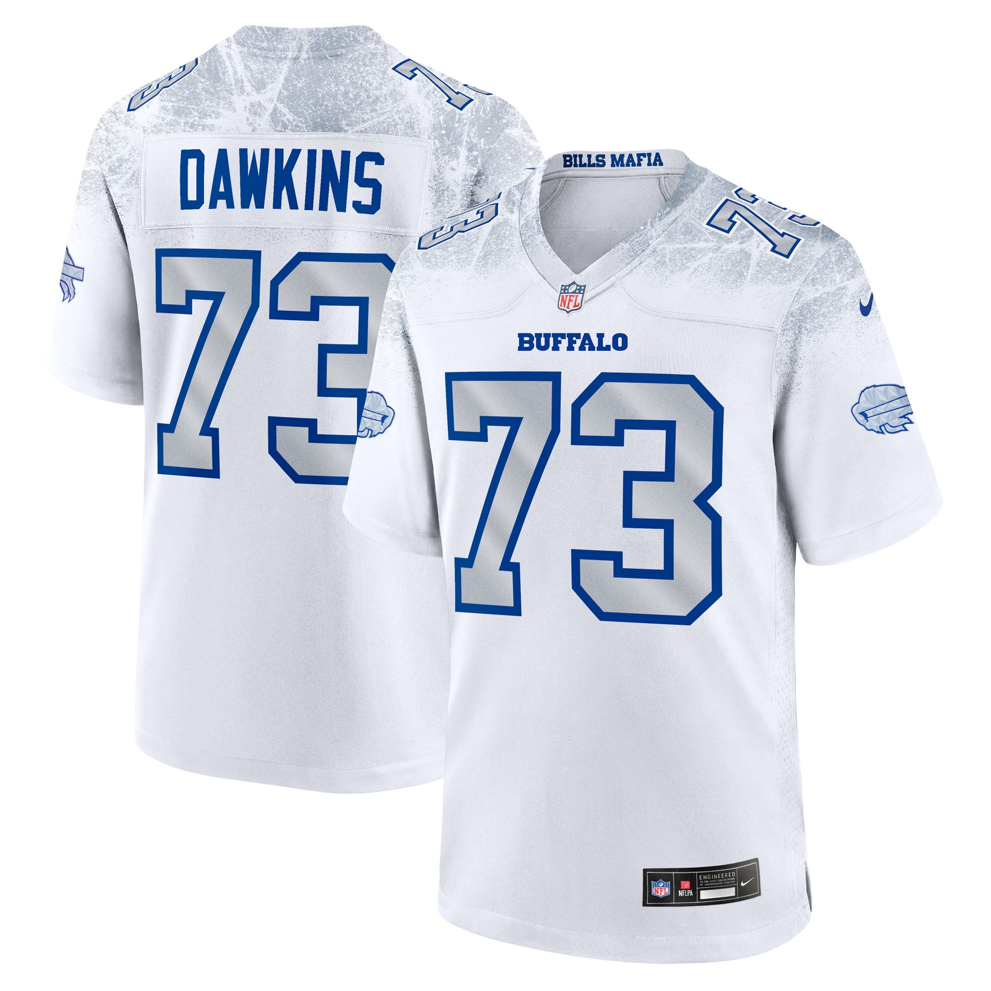 Maillot de match Nike Dion Dawkins blanc la collection Rivalries des Buffalo Bills pour homme