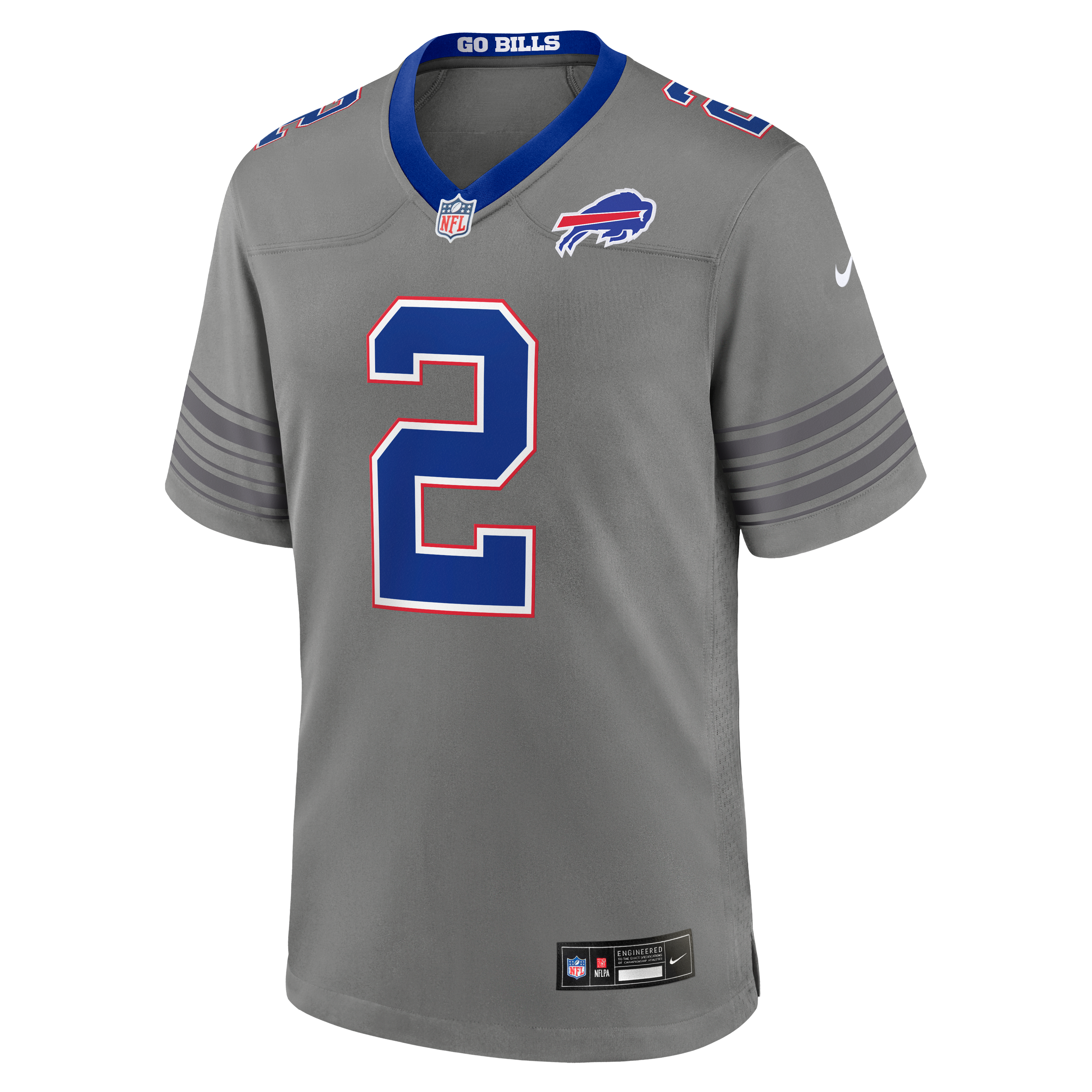 Men's Nike D.J. Moore Gray Buffalo Bills Game Player Jersey