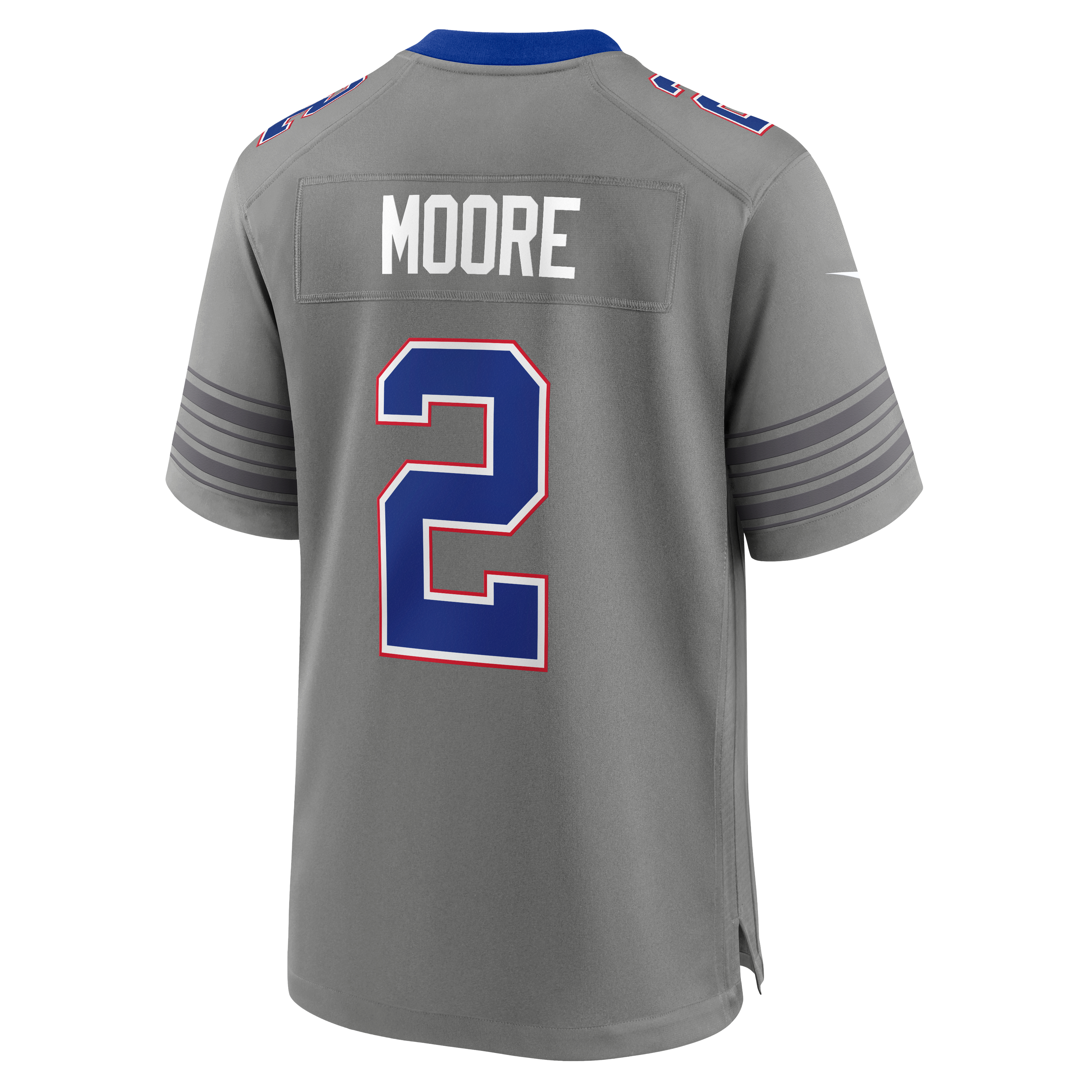 Men's Nike D.J. Moore Gray Buffalo Bills Game Player Jersey