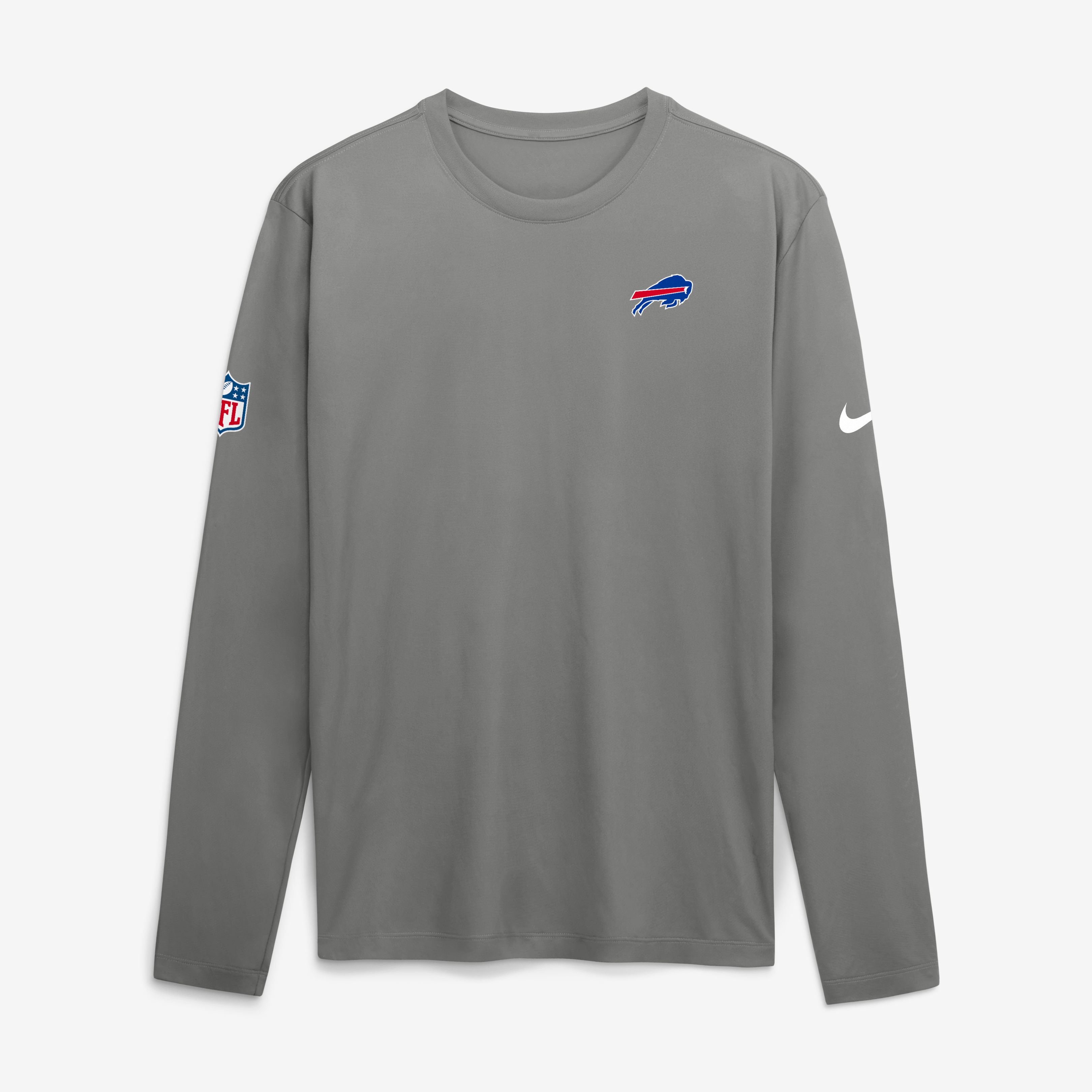 Men's Nike Gray Buffalo Bills Legend Small Logo Dri-FIT Long Sleeve T-Shirt