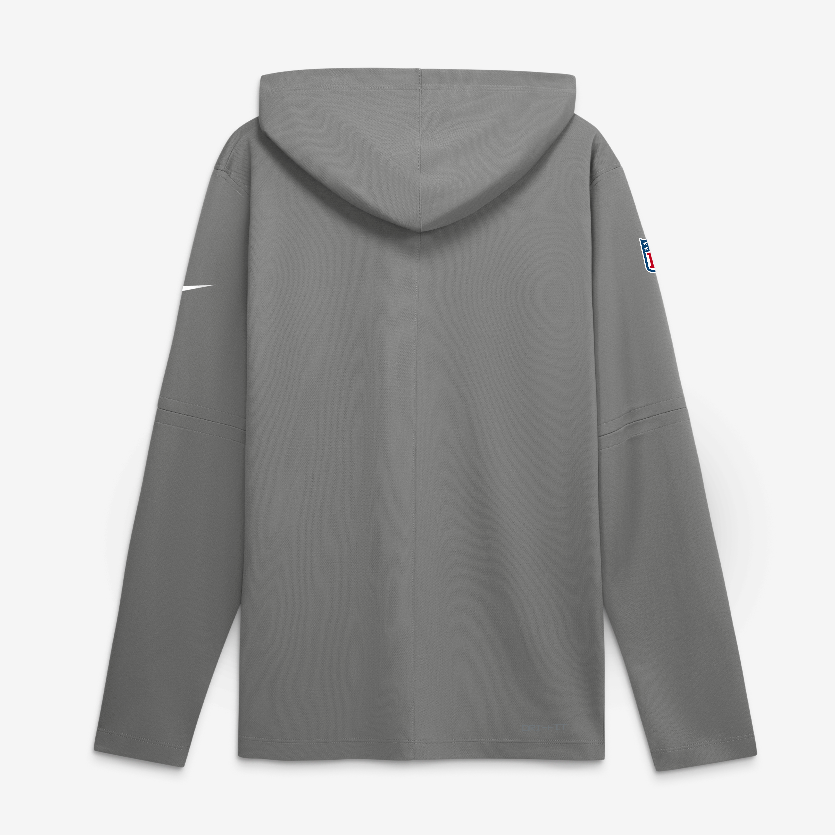 Men's Nike Gray Buffalo Bills Tall Sideline Place Kicker Alternate Lightweight Hooded Long Sleeve Dri-FIT Top