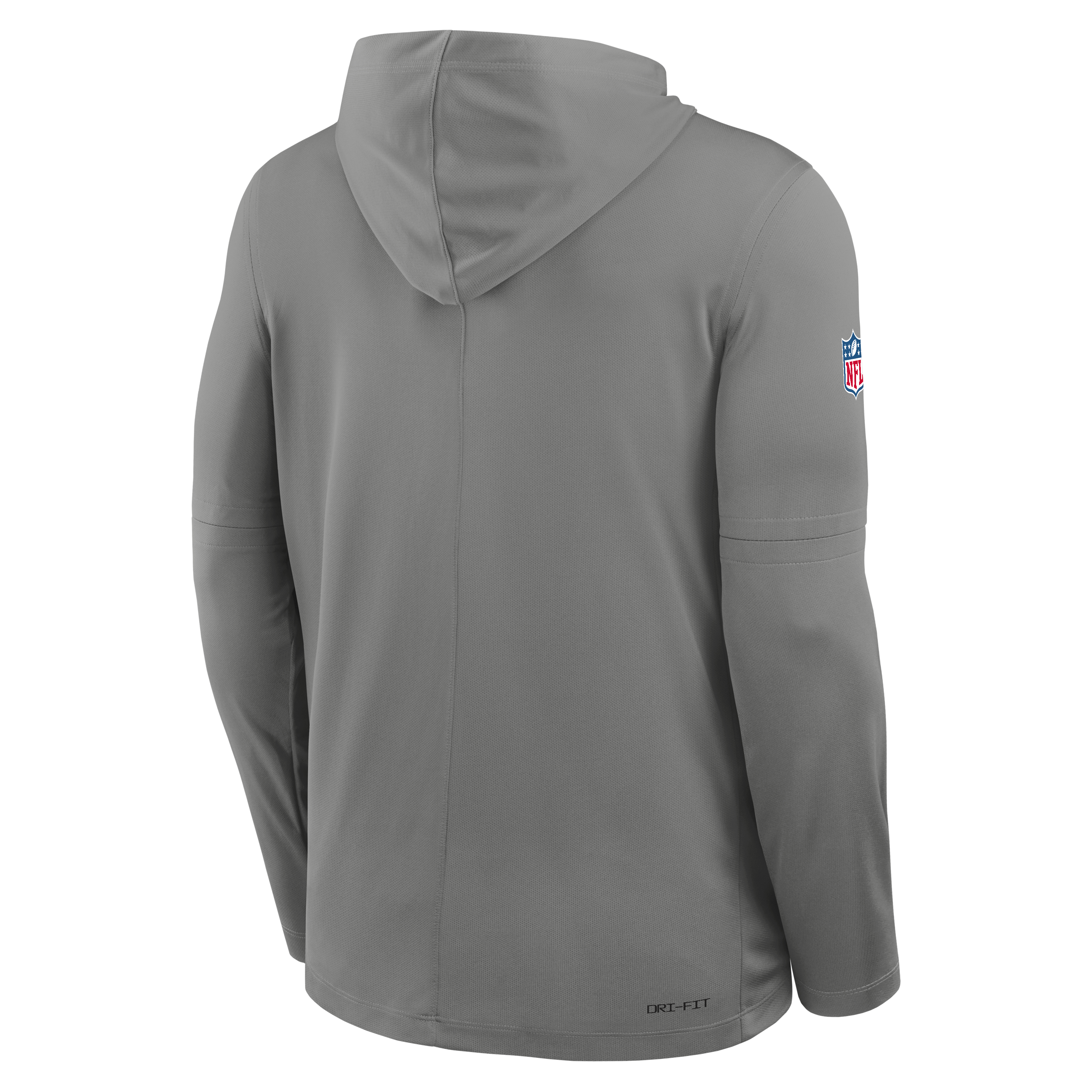 Men's Nike Gray Buffalo Bills Tall Sideline Place Kicker Alternate Lightweight Hooded Long Sleeve Dri-FIT Top