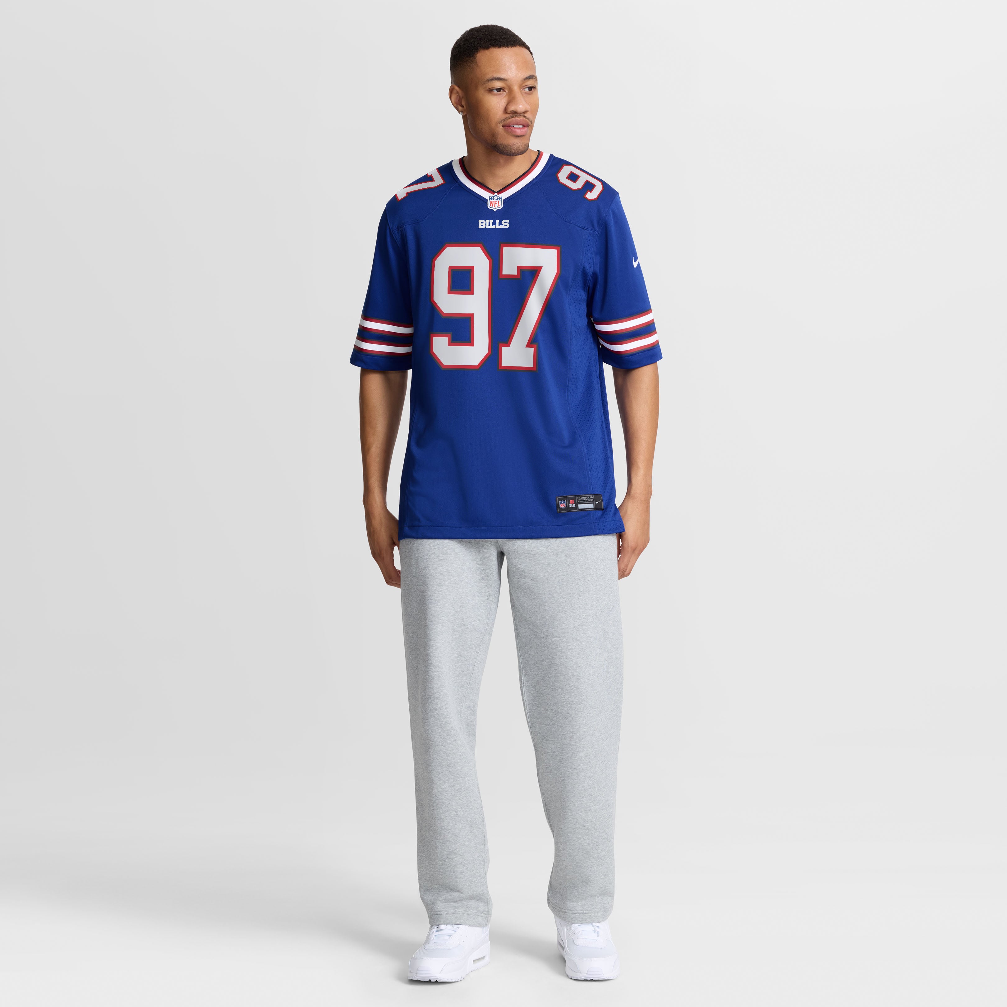 Maillot de match Nike Greg Gaines Royal Buffalo Bills pour homme